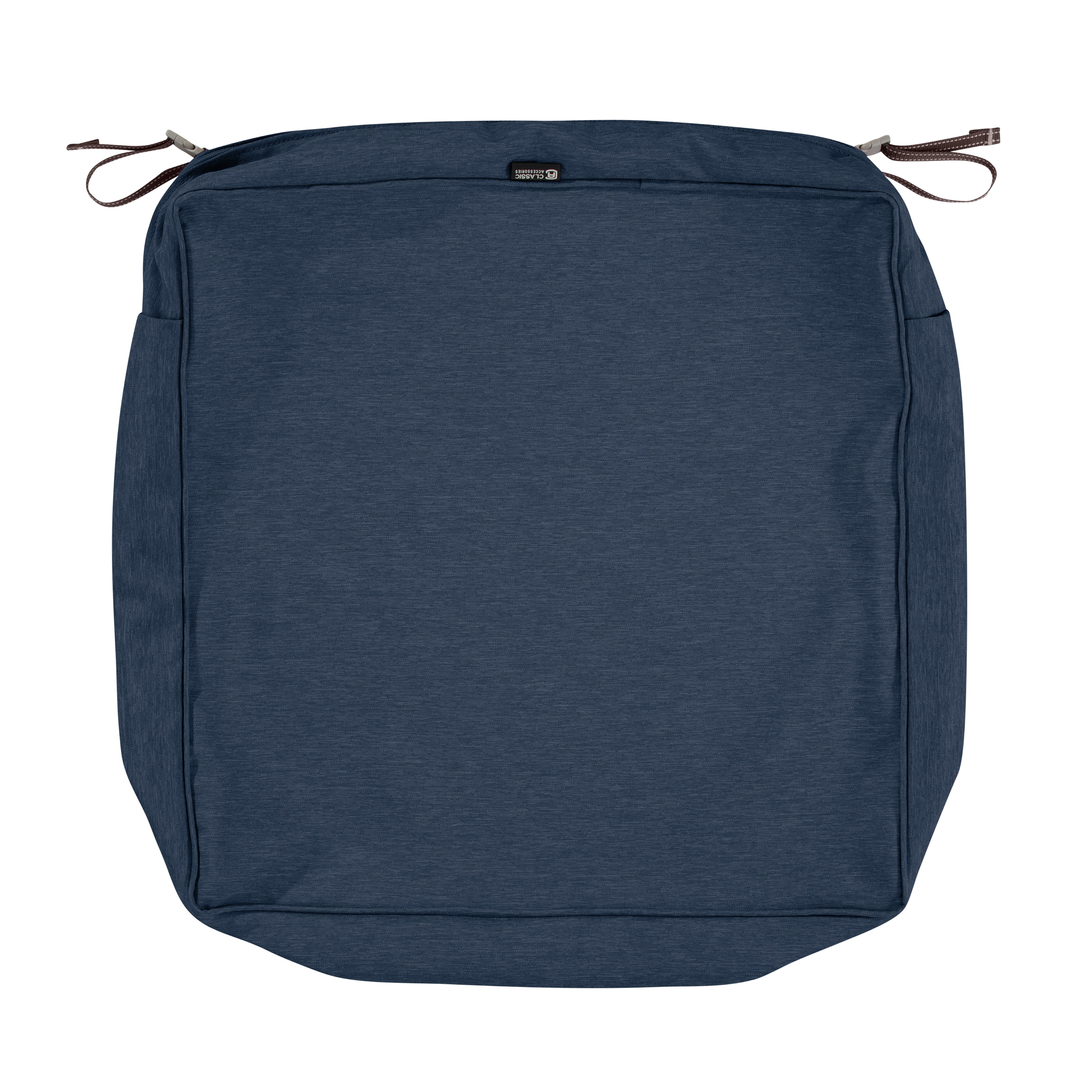 Classic Accessories 60-226-015501-RT Montlake 21-in x 21-in Heather Indigo Patio cushion cover