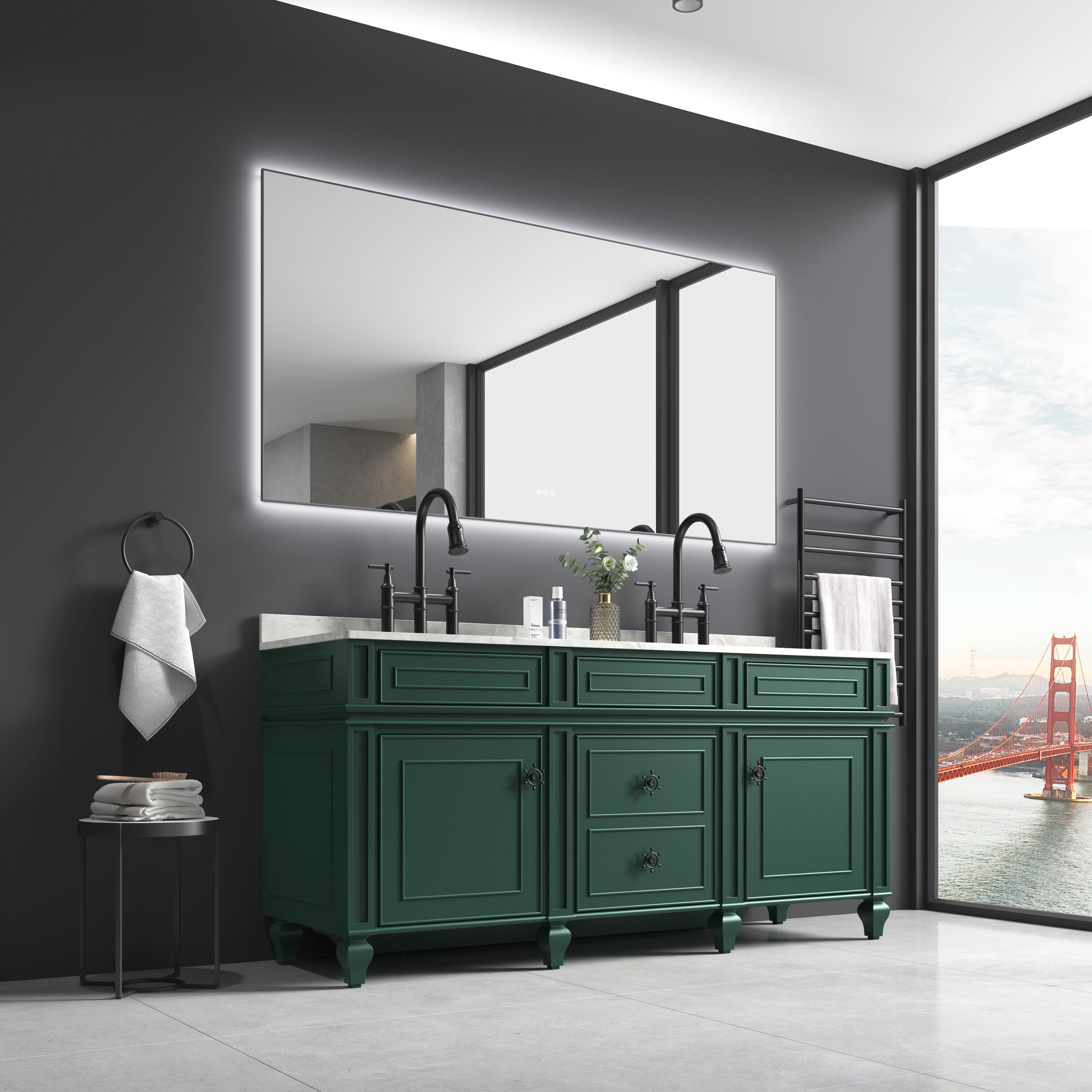 Bayfeve BF-281592-MIR Framed-Bath-Mirrors - View #5
