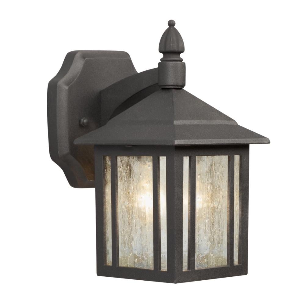 Galaxy Lighting 334020BK/WL 1 -Light 9-in H Black Hardwired Outdoor Wall Light