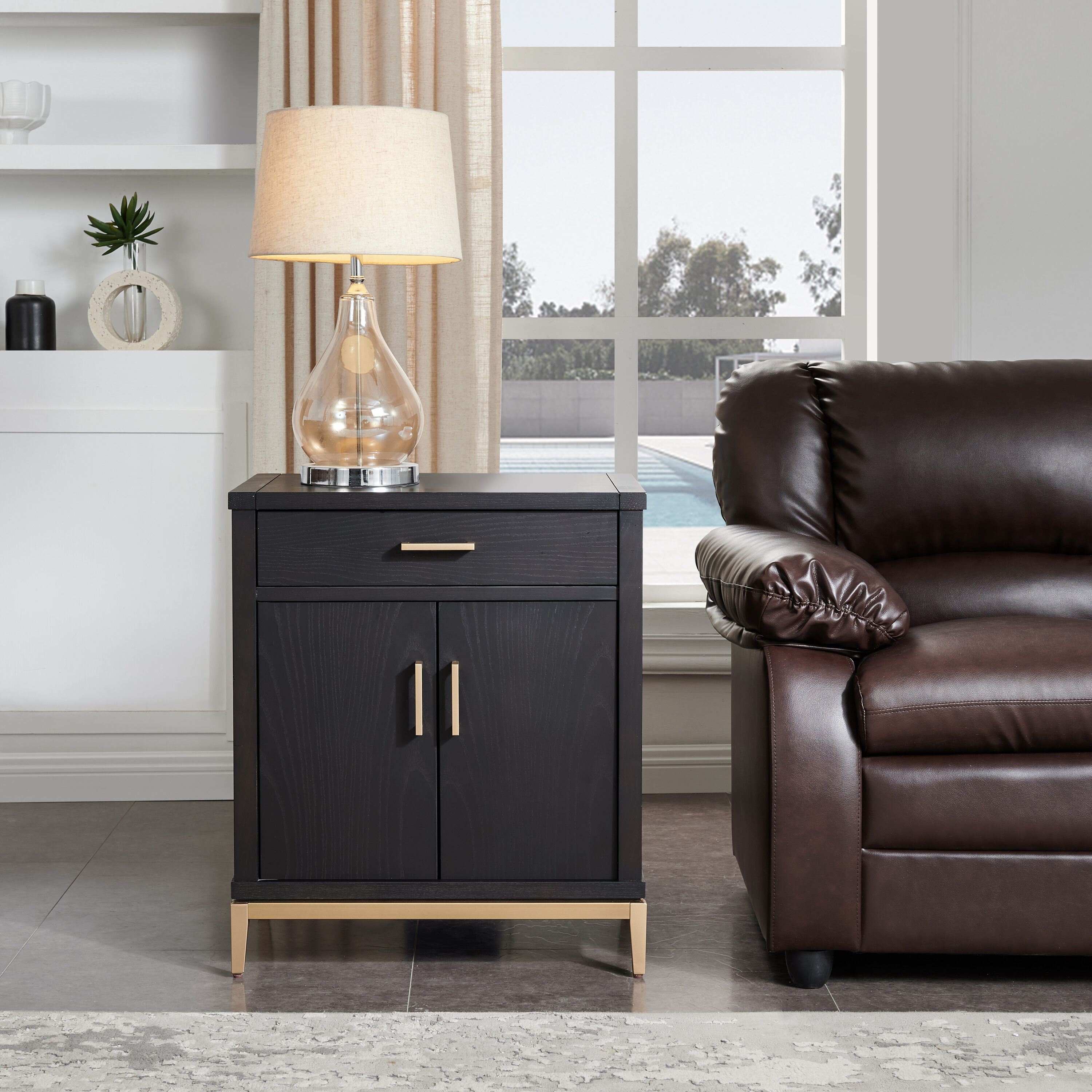 Leick Home 9079-BLKGD nightstands - View #9