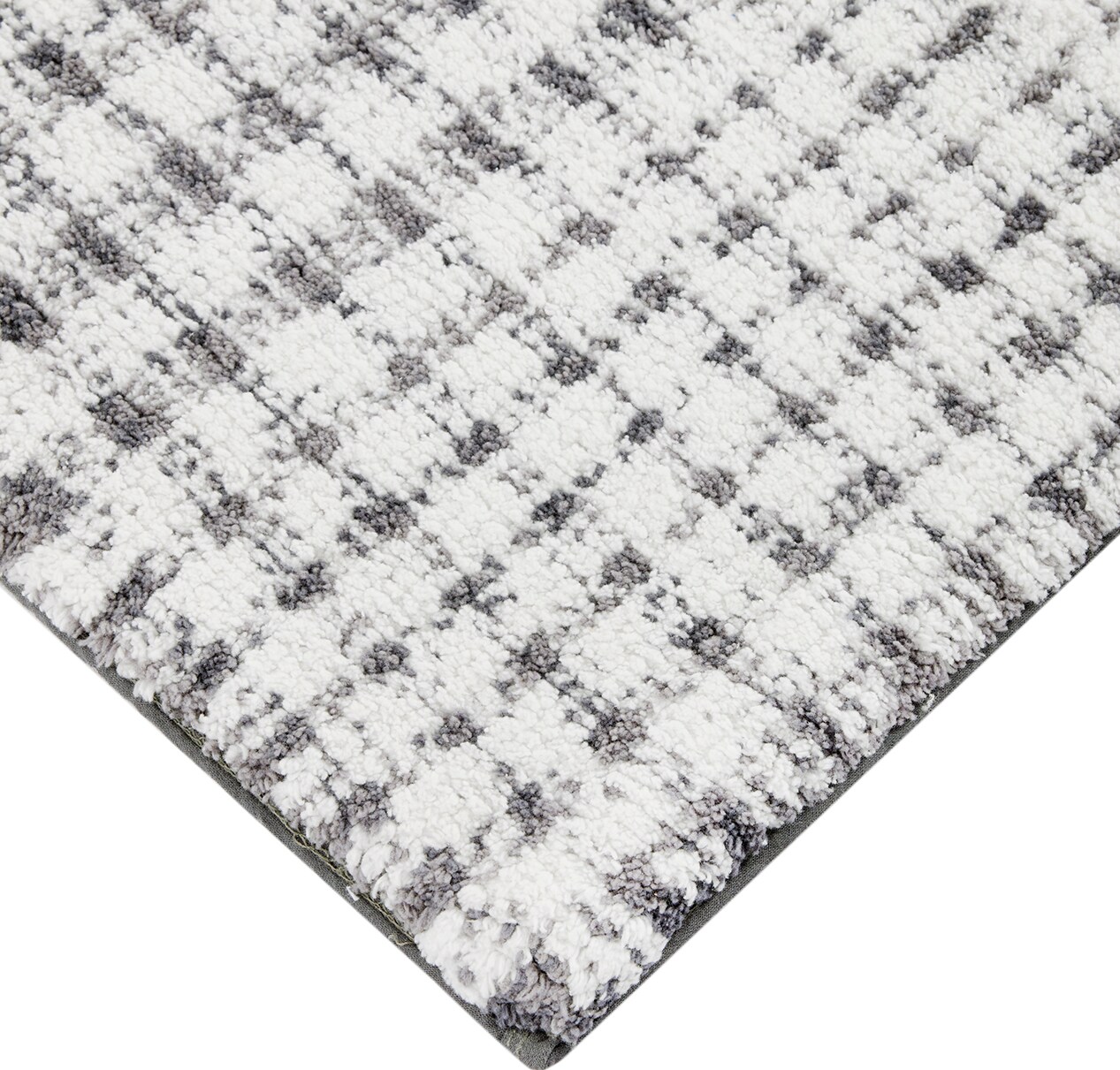 allen + roth 2pc Rug Set Grey 34.5-in x 20-in Grey Cotton Bath Mat