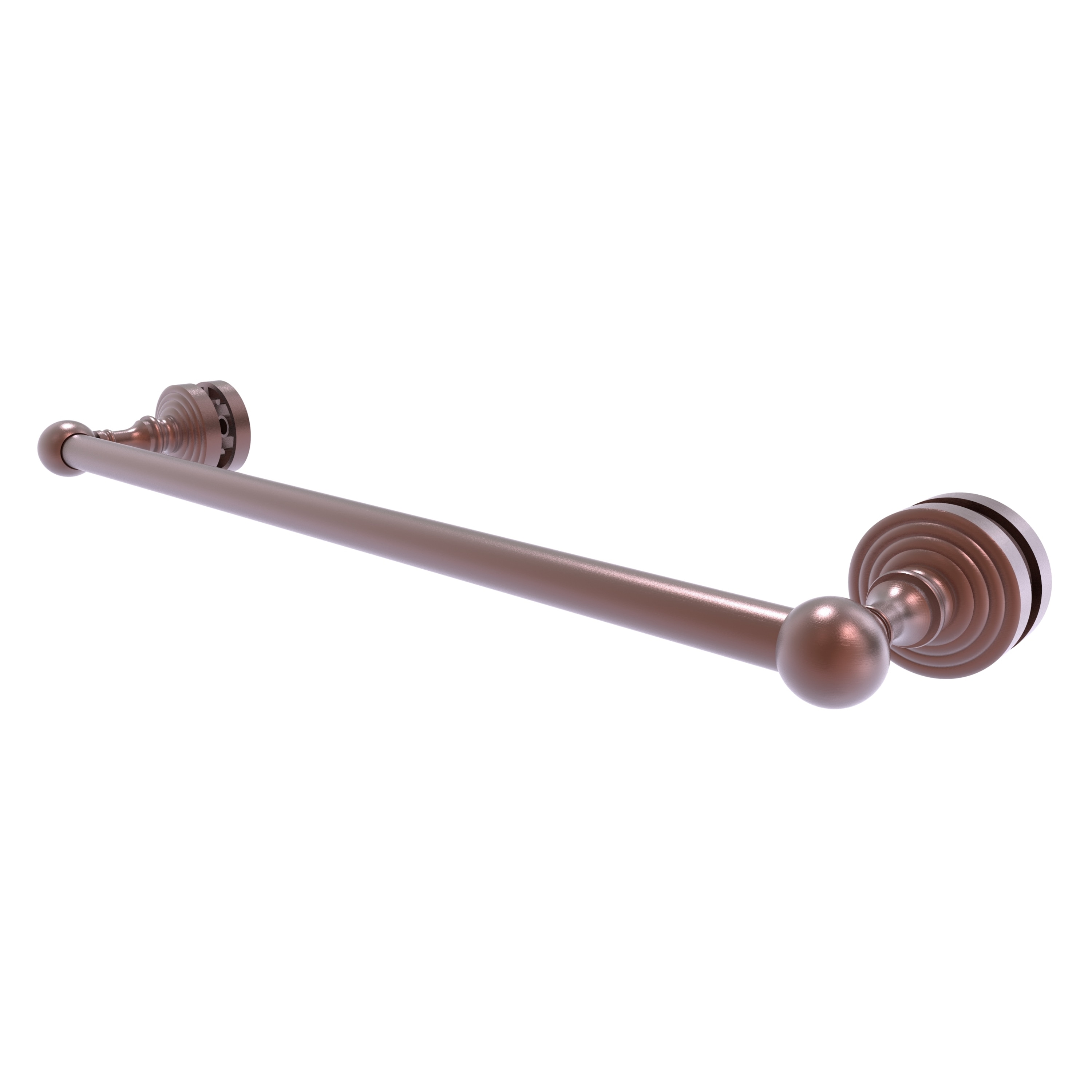 Allied Brass WP-41-SM-18-CA Waverly Place 18-in Antique Copper Wall mount Single Towel Bar