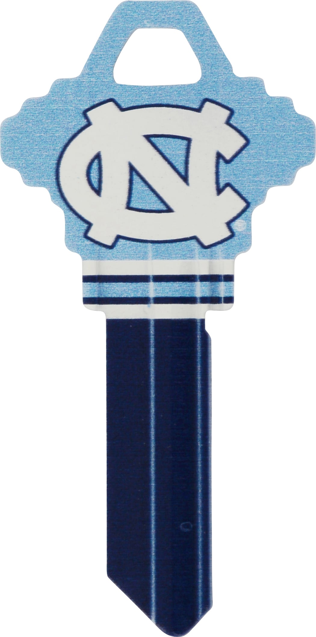 Fanatix 89976 North Carolina Tar Heels Multicolored Sports Key Brass House/Entry Key Blank