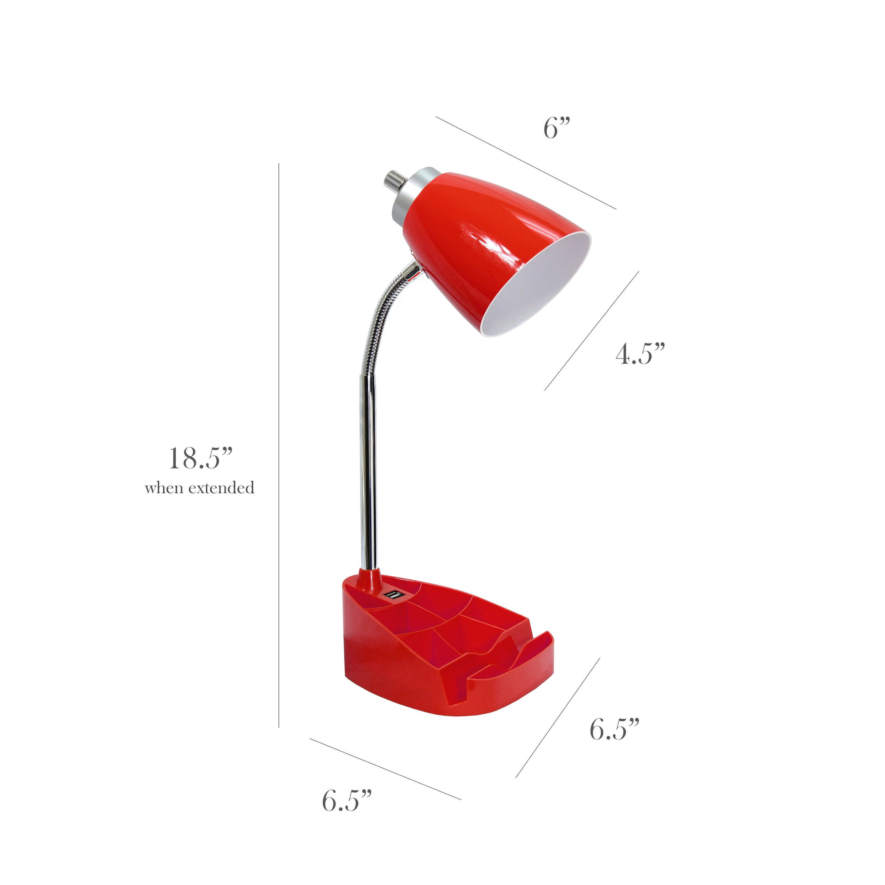 Simple Designs LD1093-RED Desk-Table-Lamps - View #3