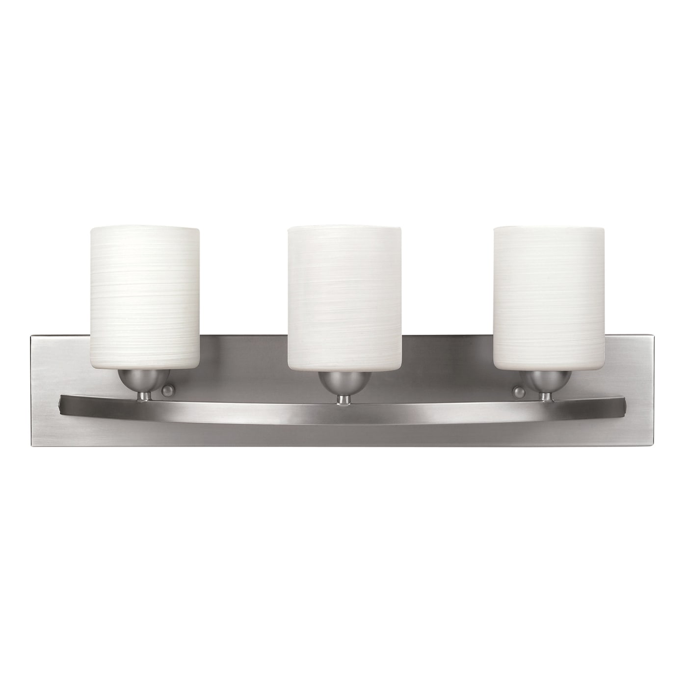 Hampton 24-in 2-Light Brushed Pewter with Line Painted Glass Traditional Vanity Light Bar | - Canarm IVL370A03BPT