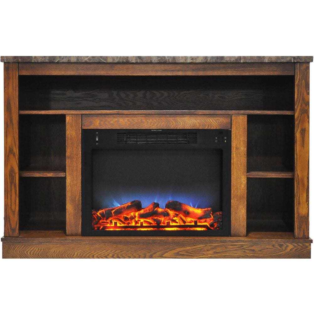 Cambridge 47.2-in W Walnut Fan-Forced Electric Fireplace CAM5021-1WALLED Uae Electronic uaeelectronic.com