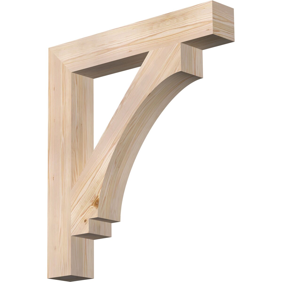 Ekena Millwork BKT06X36X40IMP05SDF Imperial Block Smooth 5-1/2-in x 36-in x 40-in Douglas fir Brown Wood Standard bracket