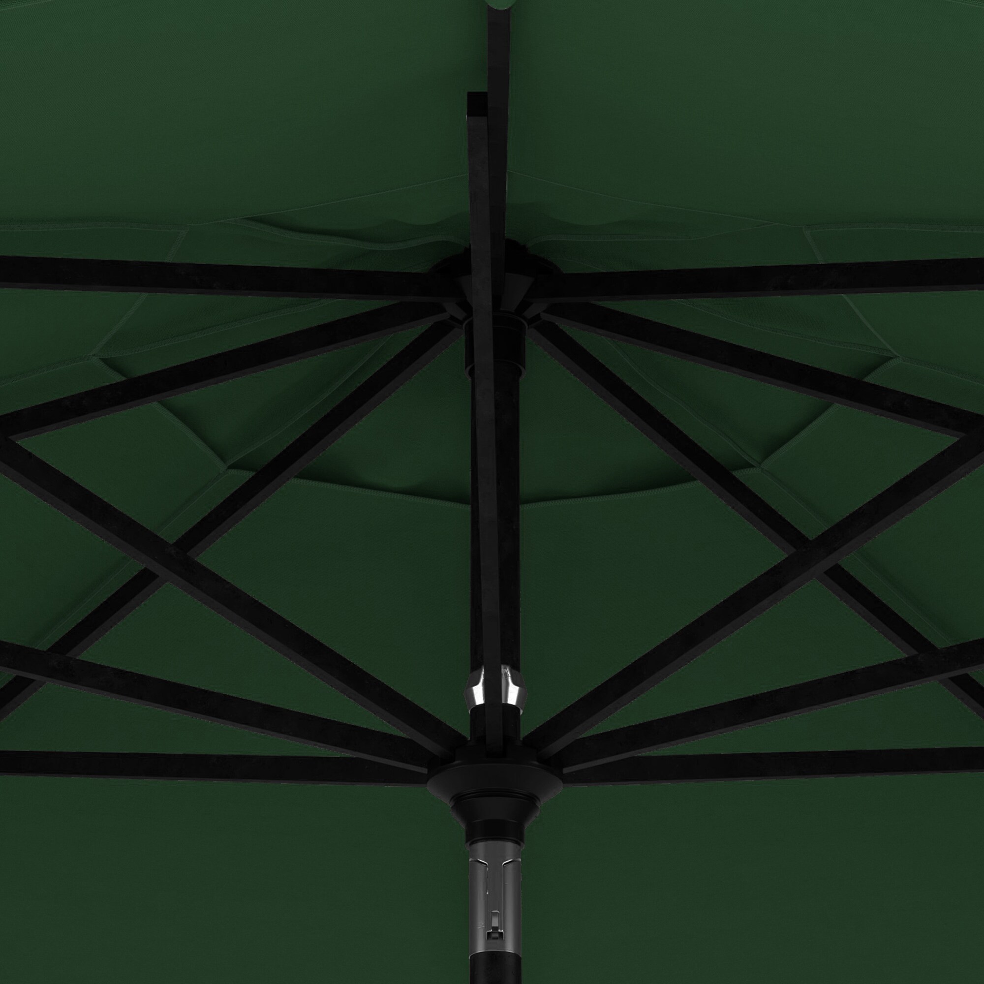 Hunter Green 9' Aluminum Patio Umbrella with Crank Lift