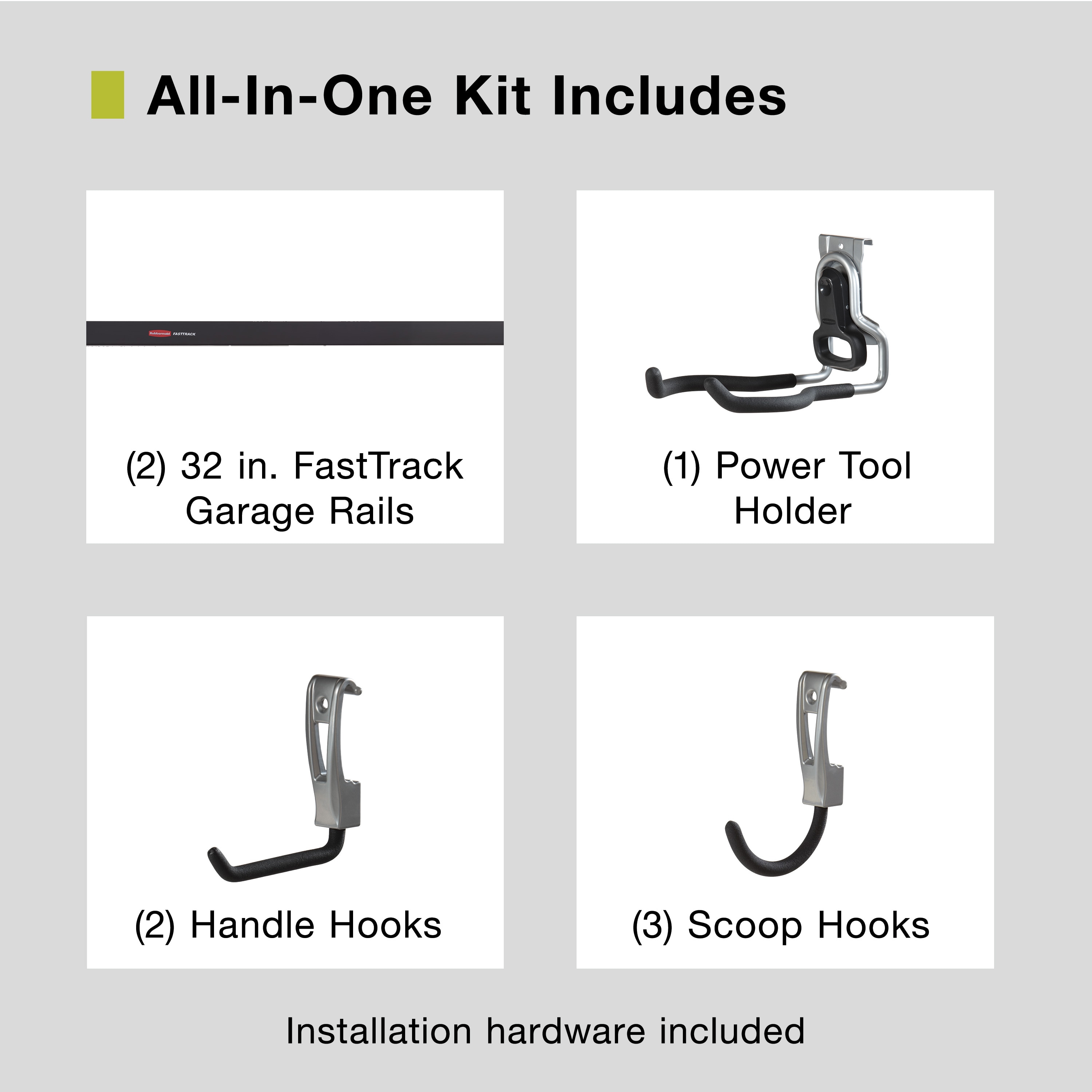 Rubbermaid 2013151 Garage-Storage-Rail-Sys-Acc - View #2