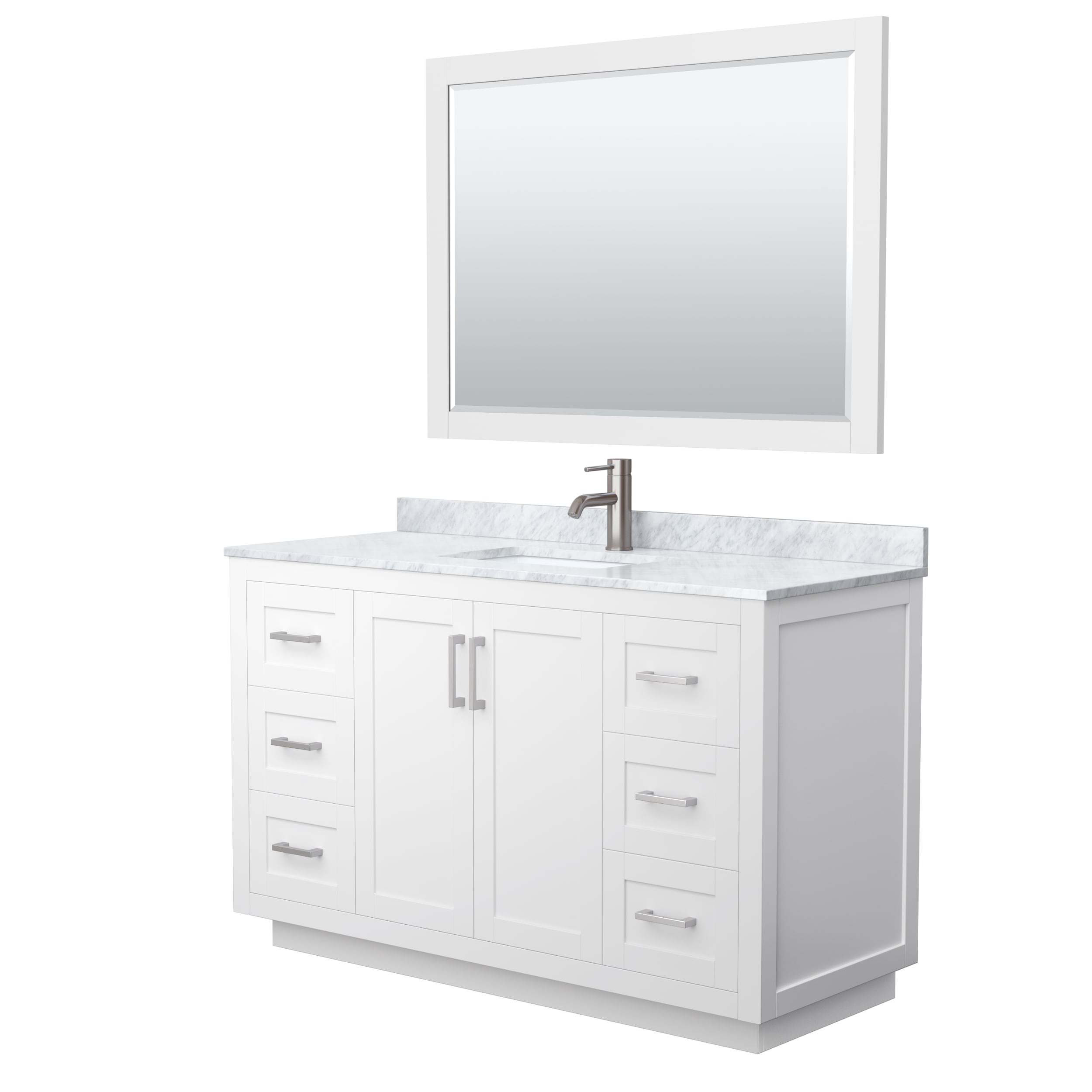 Wyndham Collection WCF292954SWHCMUNSM46 Bath-Vanity-Combo - View #2