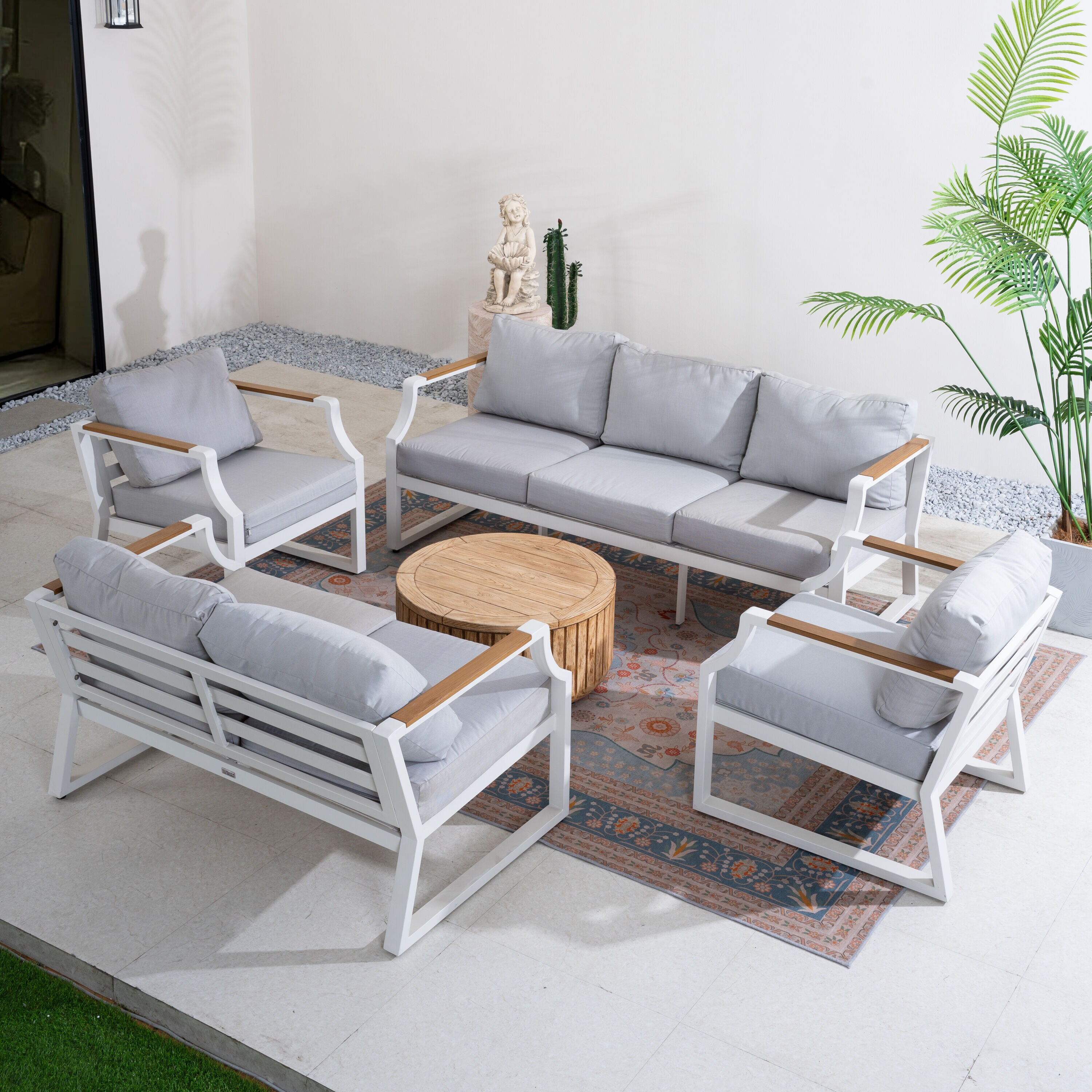 Direct Wicker DWS-2101W&24926TA Patio-Conversation-Sets - View #2