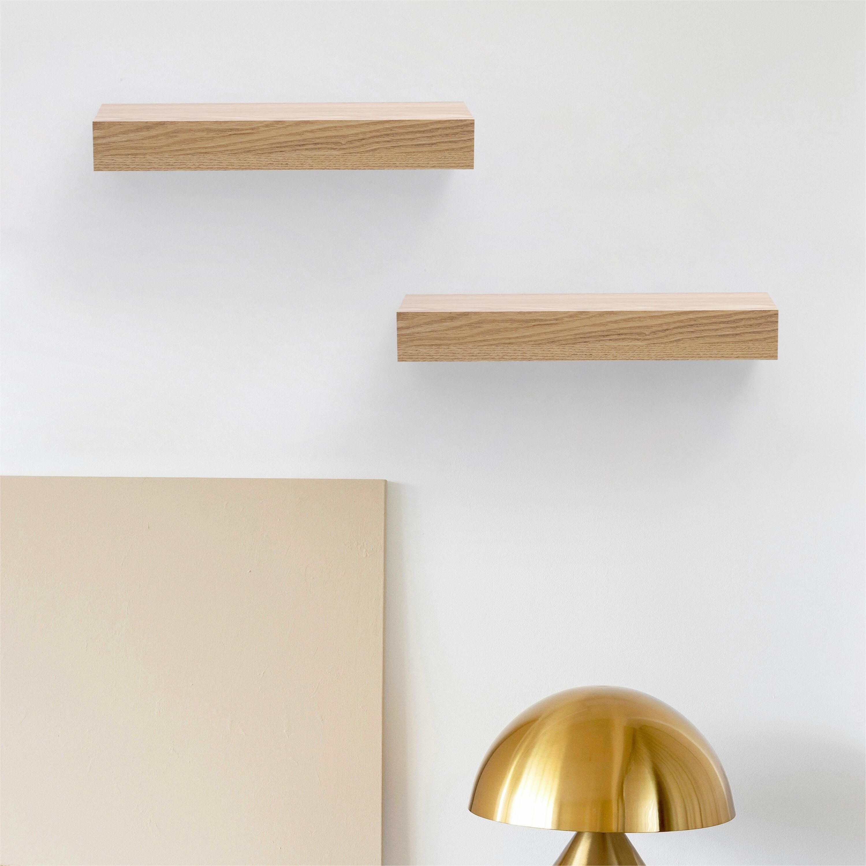 Tatayosi JJ-09050040 Floating Shelves Wall Mounted Wood Shelves for Bathroom; Bedroom; Living Room; Kitchen; Hanging Shelf for Books/Storage/Decor with Invisible Brackets; Maple