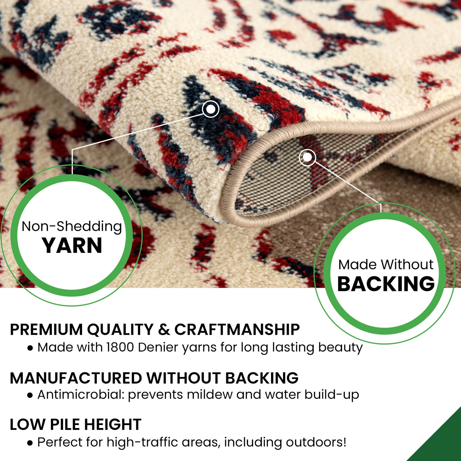 Hanover HANRG4X6IK-TAN rugs - View #3