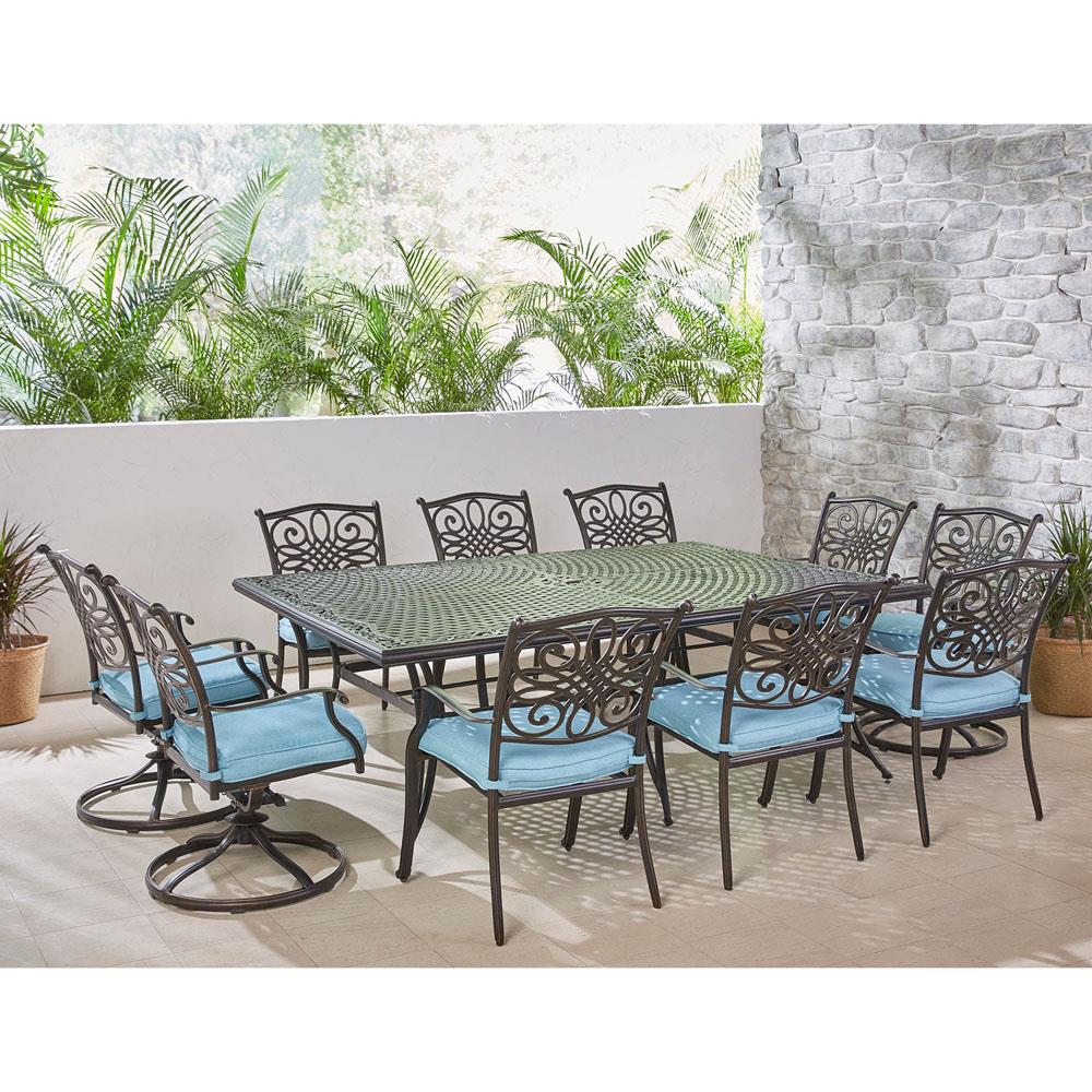 Hanover TRADDN11PCSW4-BLU Patio-Dining-Sets - View #15