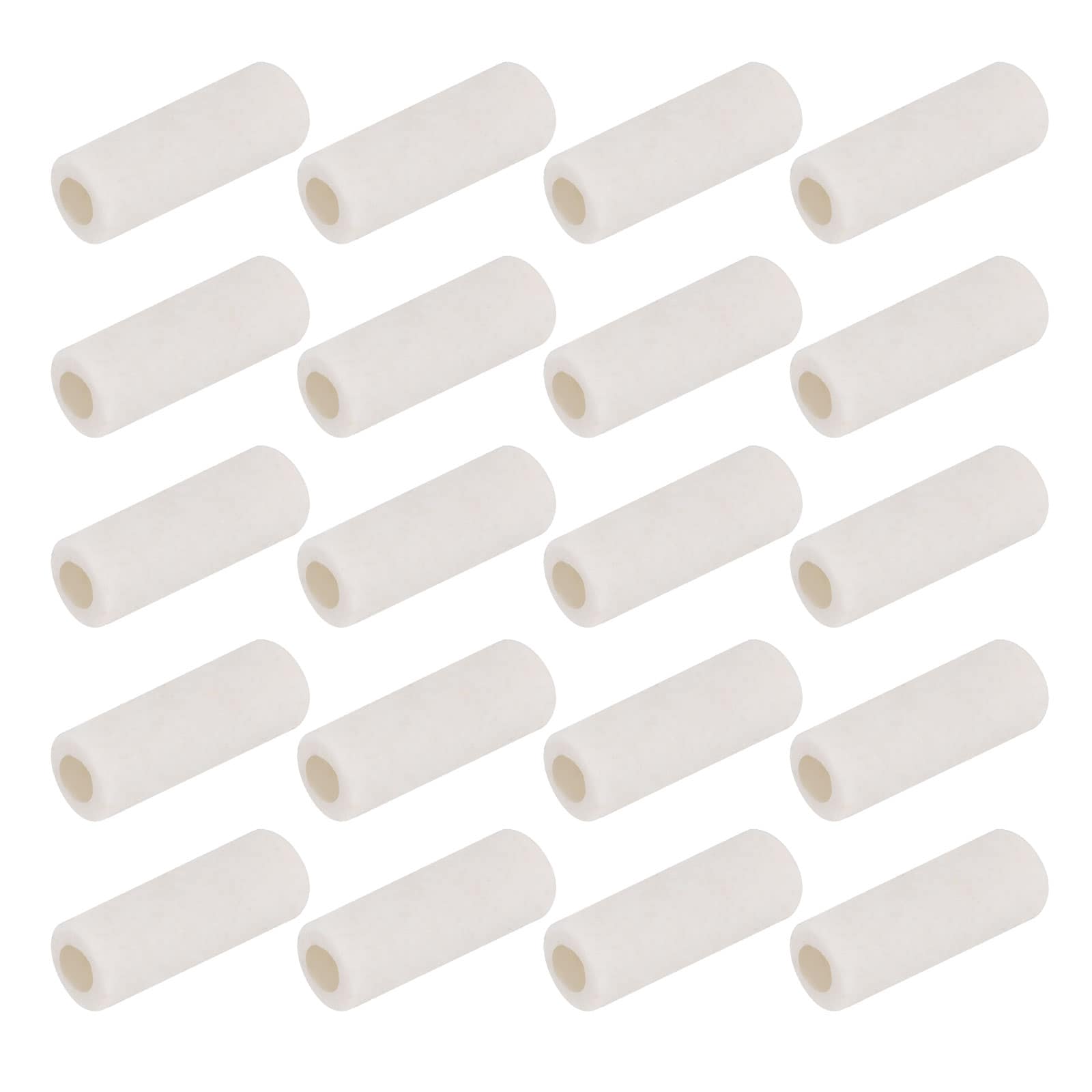 Unique Bargains 20pcs Ceramic Tube Insulated 1mm ID Electronic Wire Bundle Heat Insulation Protection for Electronic Circuits 10mm x 3mm