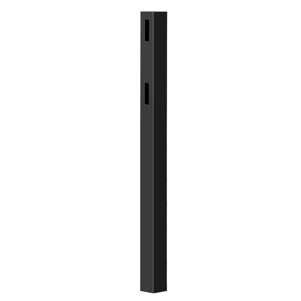 Outdoor Essentials 169101 Ranch 2-Rail 5-ft H x 5-in W Black Vinyl Flat-top Fence Post (Unassembled)