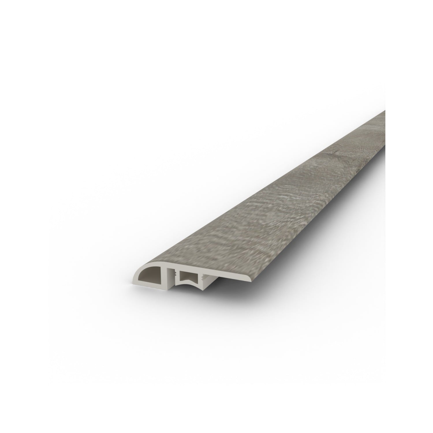 Benchwick New Parliament 810 WHITE STONE 1/2-in T x 1-3/4-in W x 1.77-in L Prefinished Vinyl T-moulding Floor Moulding Trim