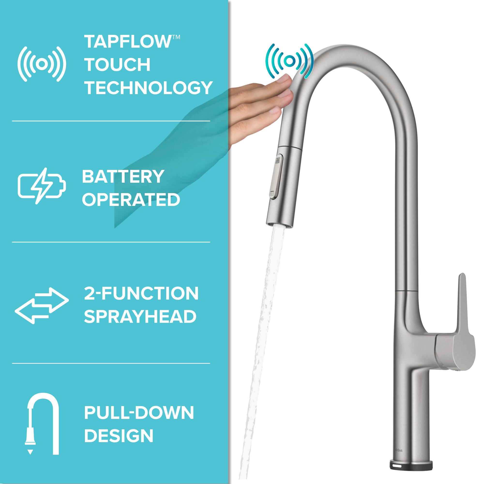 Kraus KTF-3101SFS Kitchen-Faucets - View #3