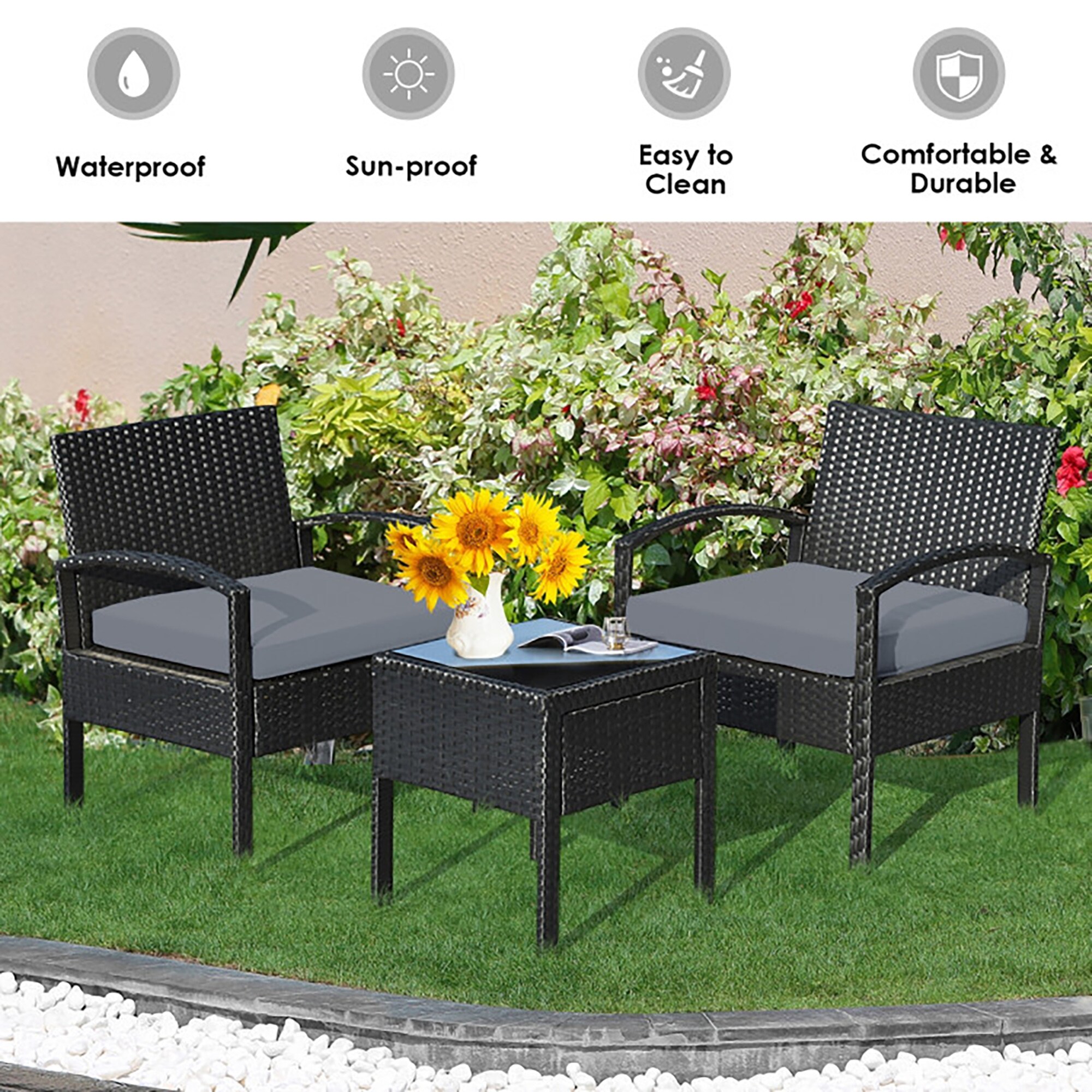 CASAINC CEW-CYHZ012-SD-DB18 Patio-Conversation-Sets - View #3