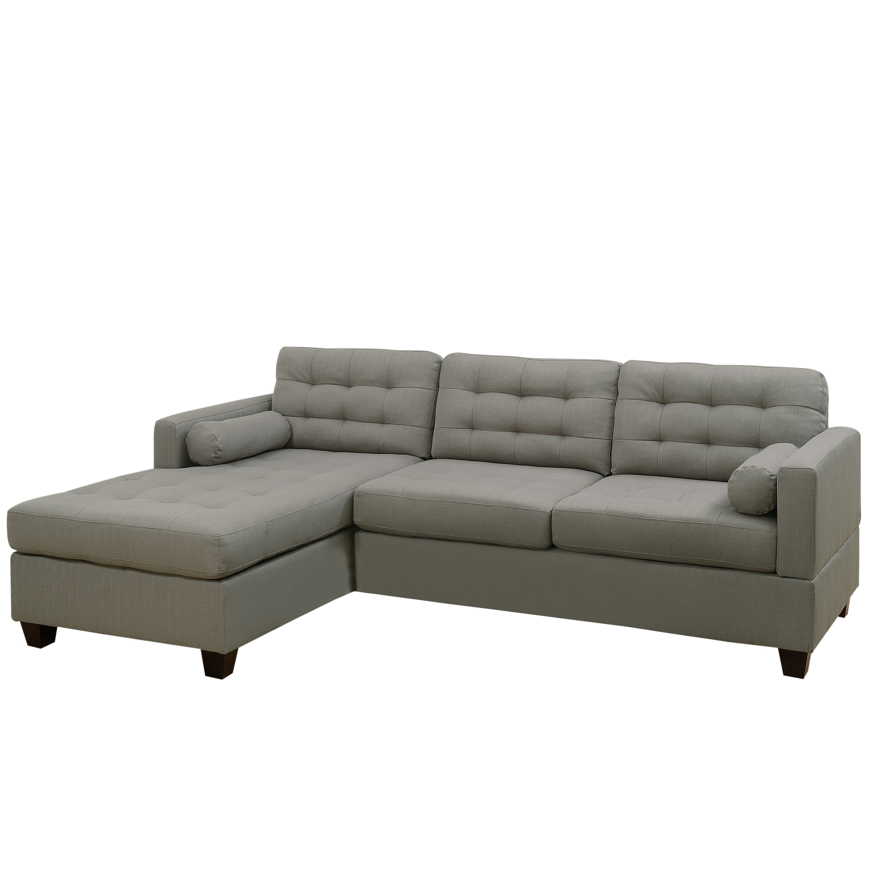 Venetian Worldwide 102 In Modern Gray Linen Sectional At Lowes Com   47676761 