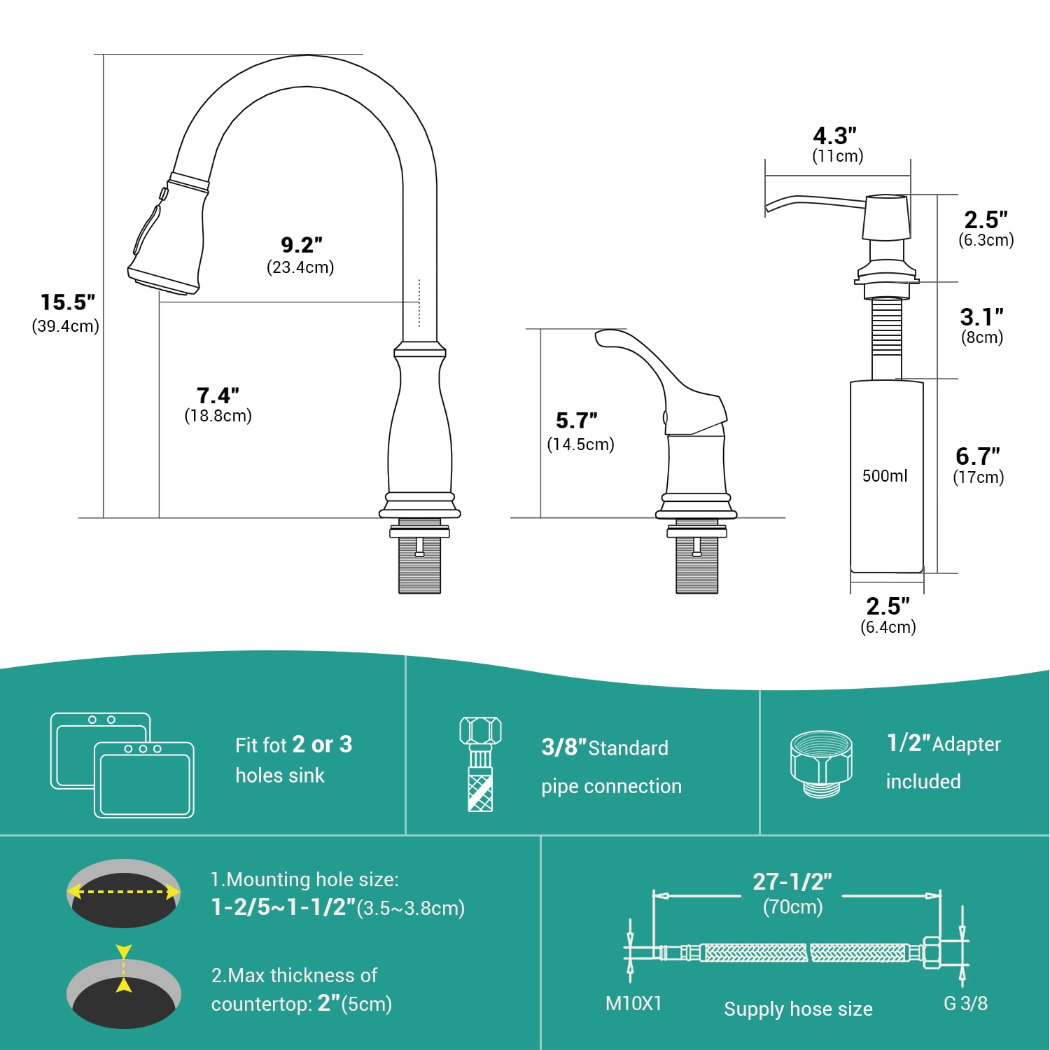APPASO APS211BN Kitchen-Faucets - View #2