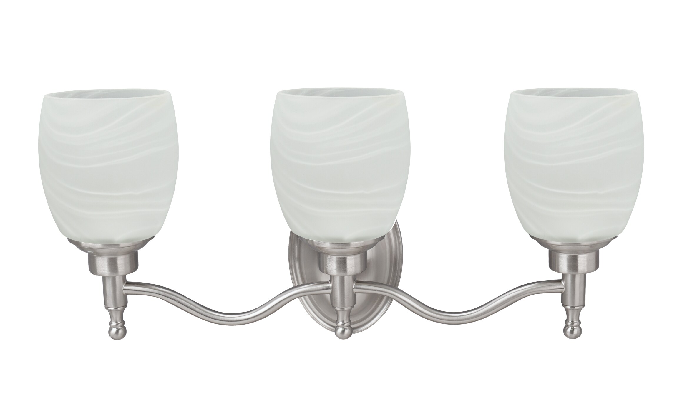 Aspen Creative Corporation 62129 19.5-in 3 -Light Brushed Nickel Transitional Vanity light
