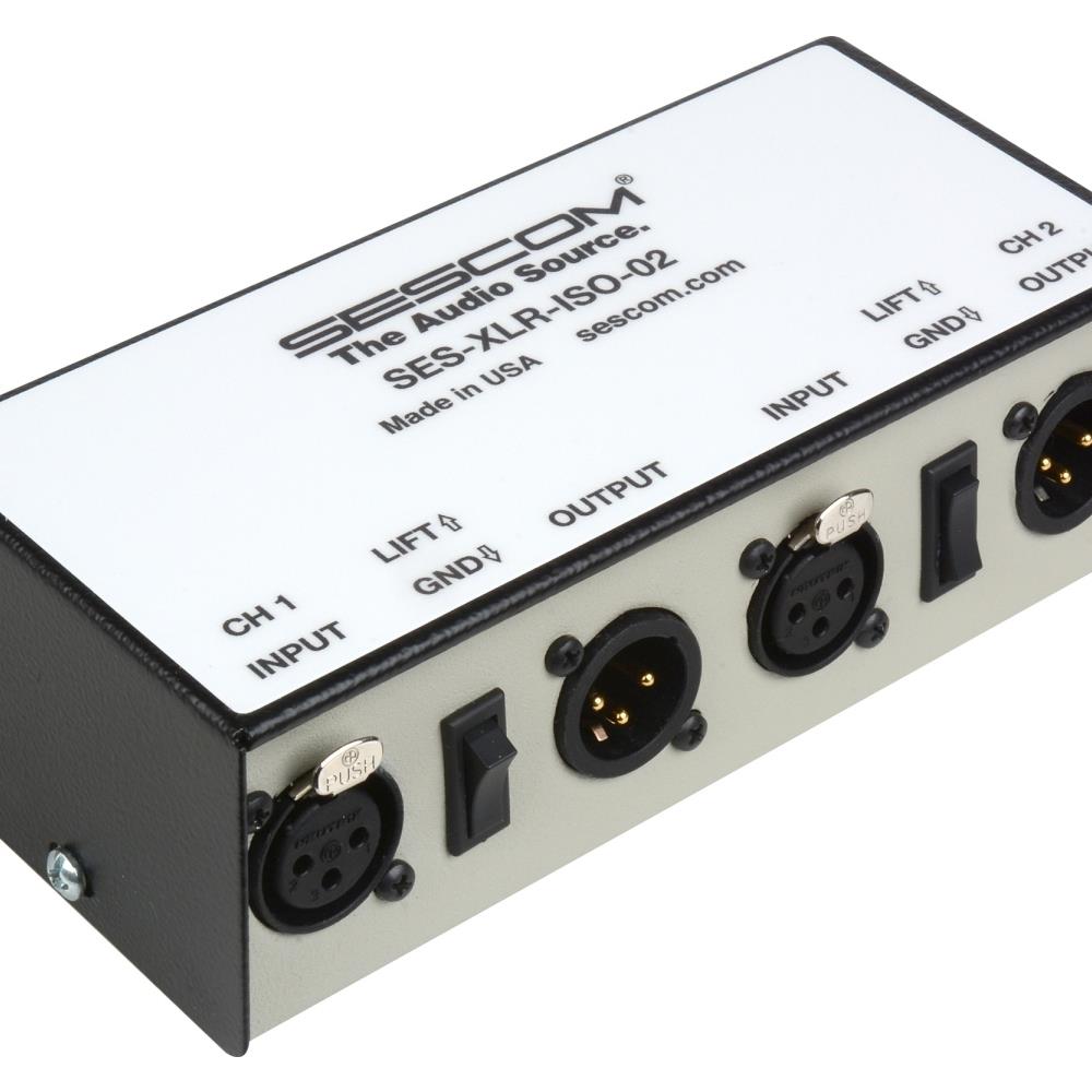  TCNCD286503 Sescom SES-XLR-ISO-02 Two Channel XLR Audio Isolation Transformer