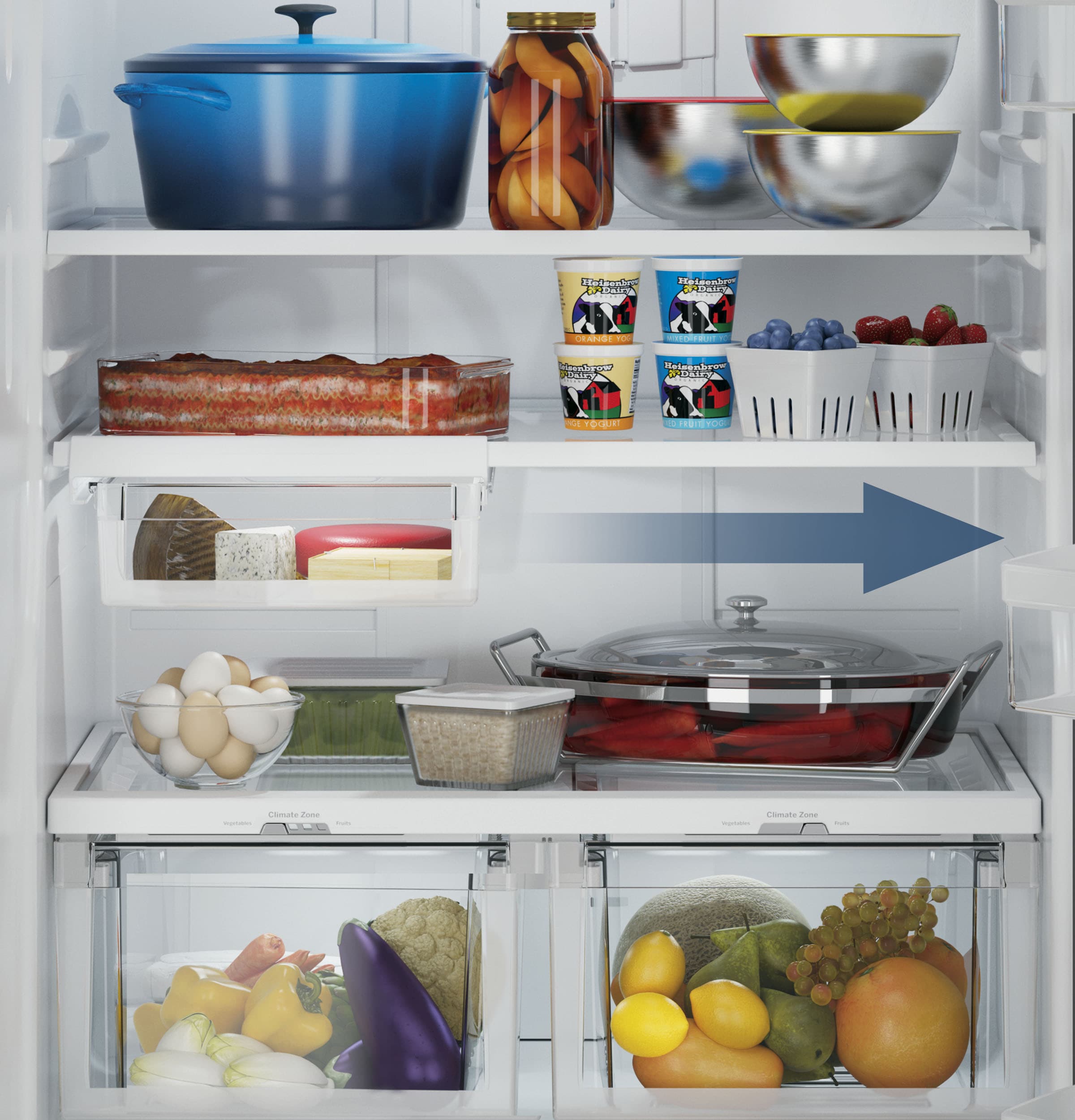 GE Appliances 24.8 Cu. Ft. Bottom-Freezer Drawer Refrigerator with Icemaker  in Fingerprint Resistant Stainless Steel