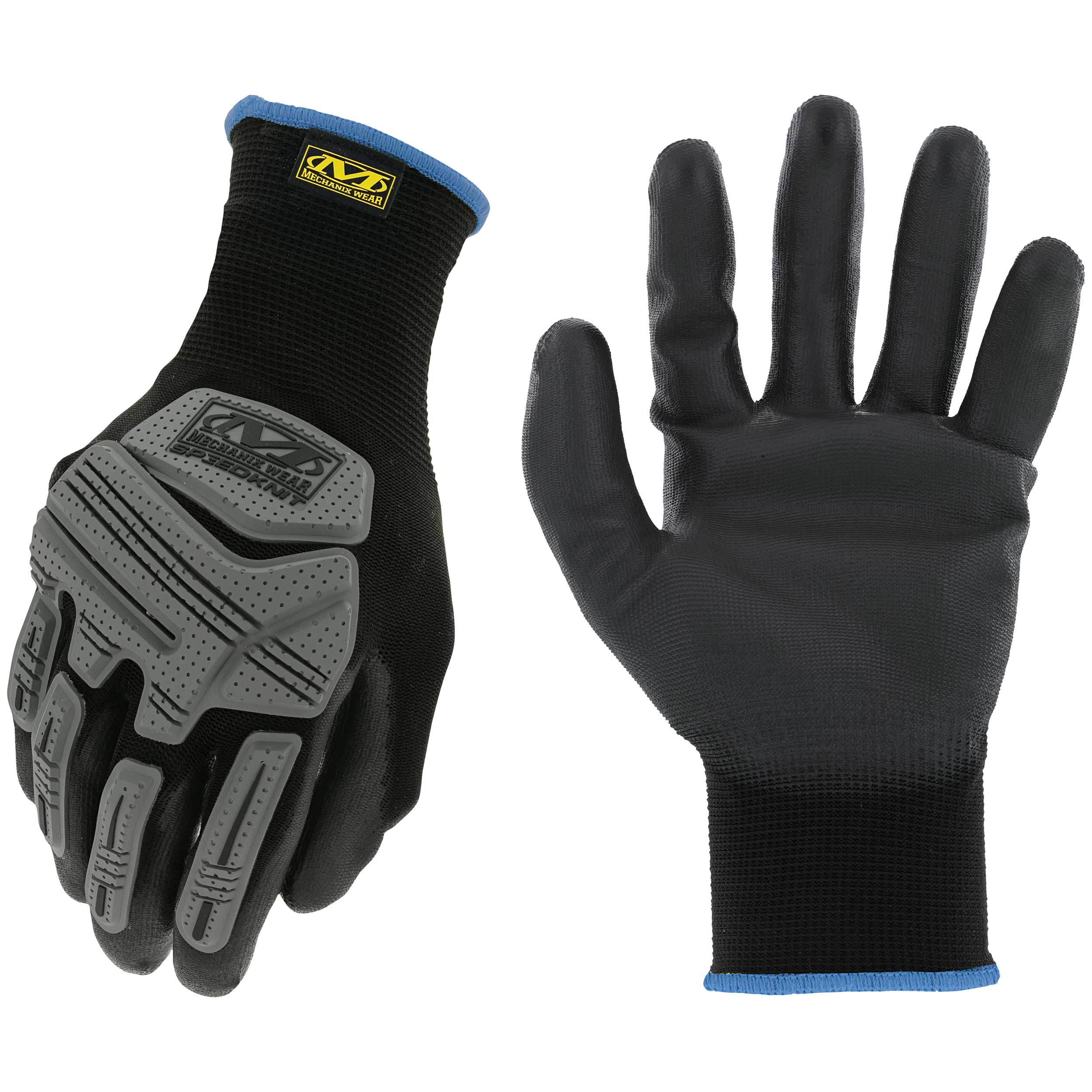 Neoprene Work Gloves, Long Cuff, Black, Men's Large