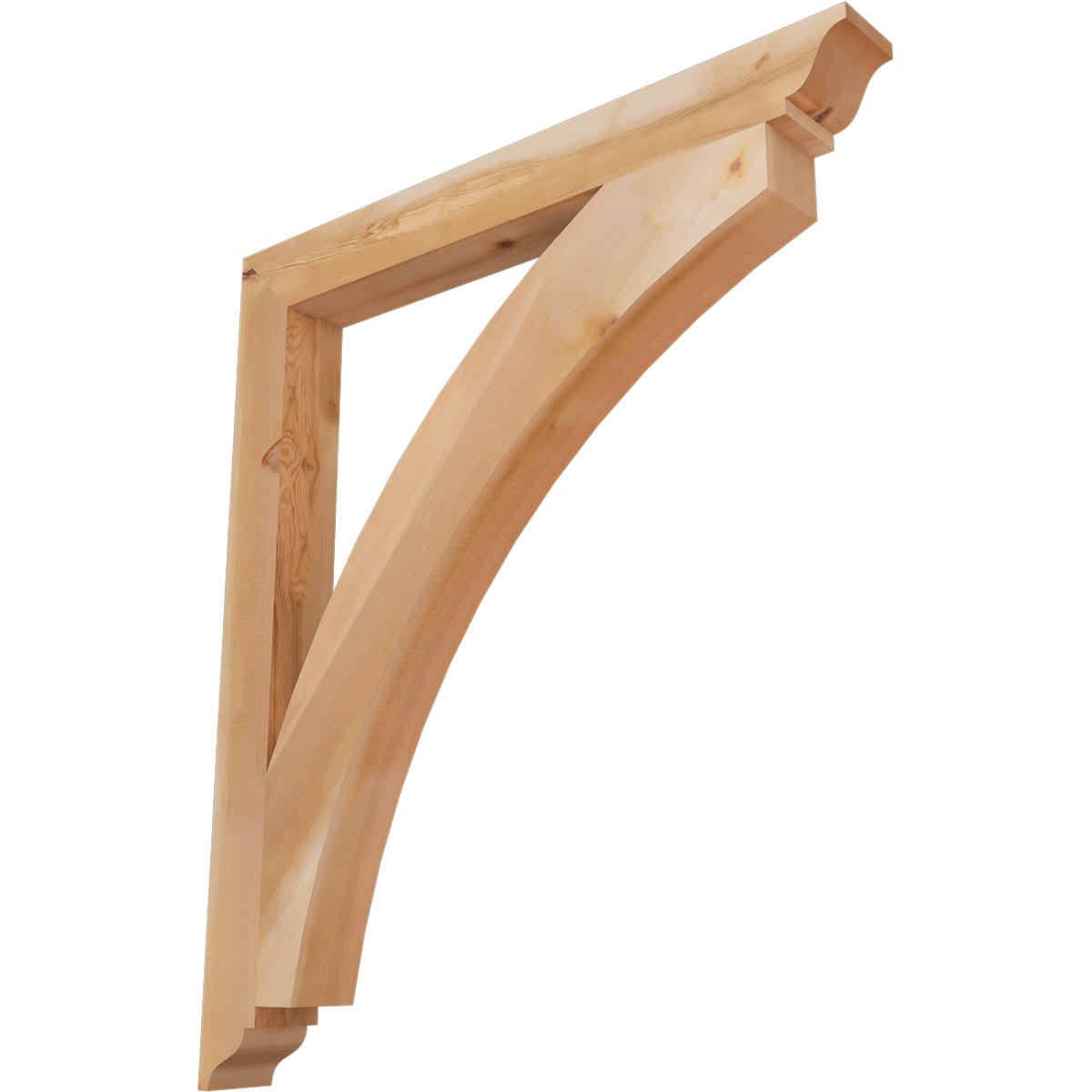 Ekena Millwork BKT04X38X44THR01SWR Thorton traditional smooth 3-1/2-in x 38-in x 44-in Western red cedar Brown Wood Standard bracket