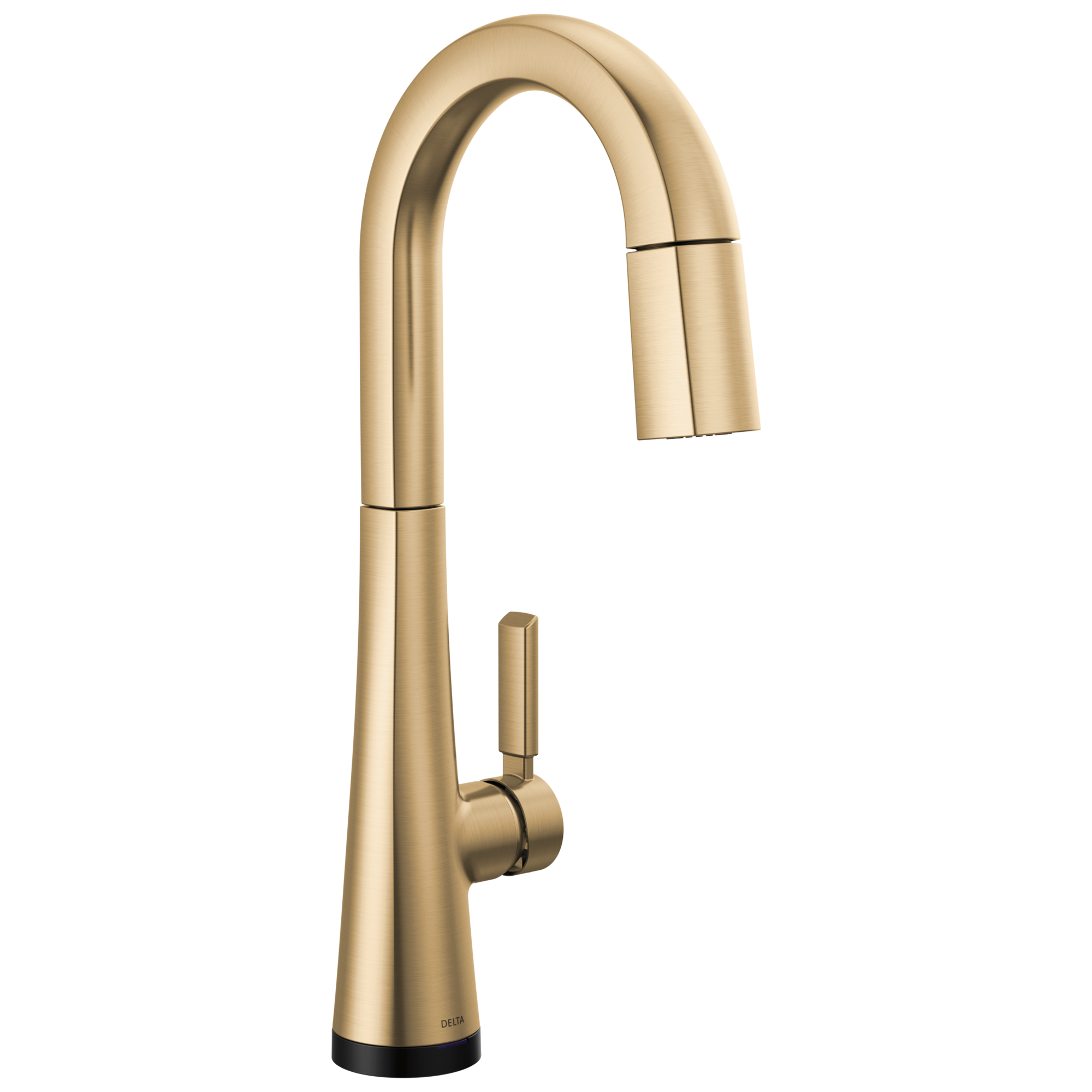 Delta 9991T-CZ-PR-DST Monrovia Touch2O Lumicoat Champagne Bronze Single Handle Deck-mount Touch-on Bar and Prep Kitchen Faucet with Sprayer