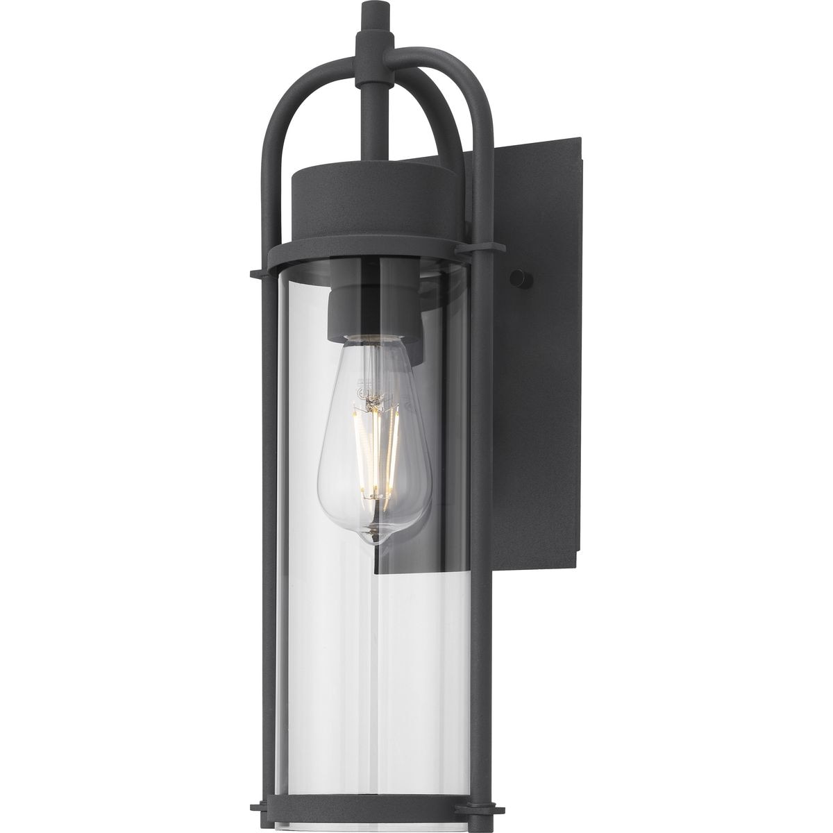 Progress Lighting P560355-031 Winder 1 -Light 18-in H Black Hardwired Outdoor Wall Light