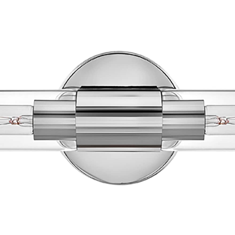 Shea 24" Chrome Vanity Light with Clear Glass Shades
