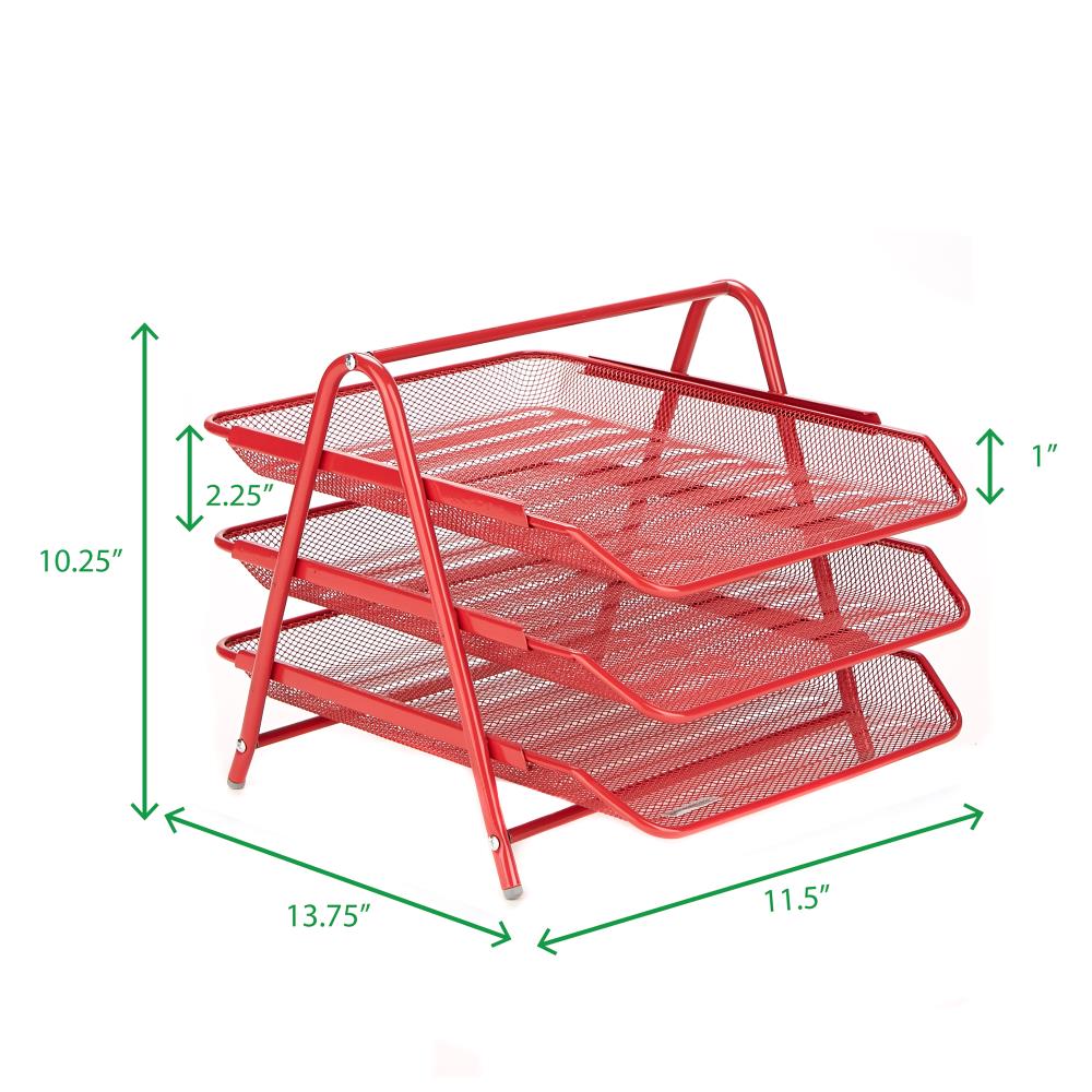 Mind Reader 3TPAPER-RED Desktop-Organizers - View #6