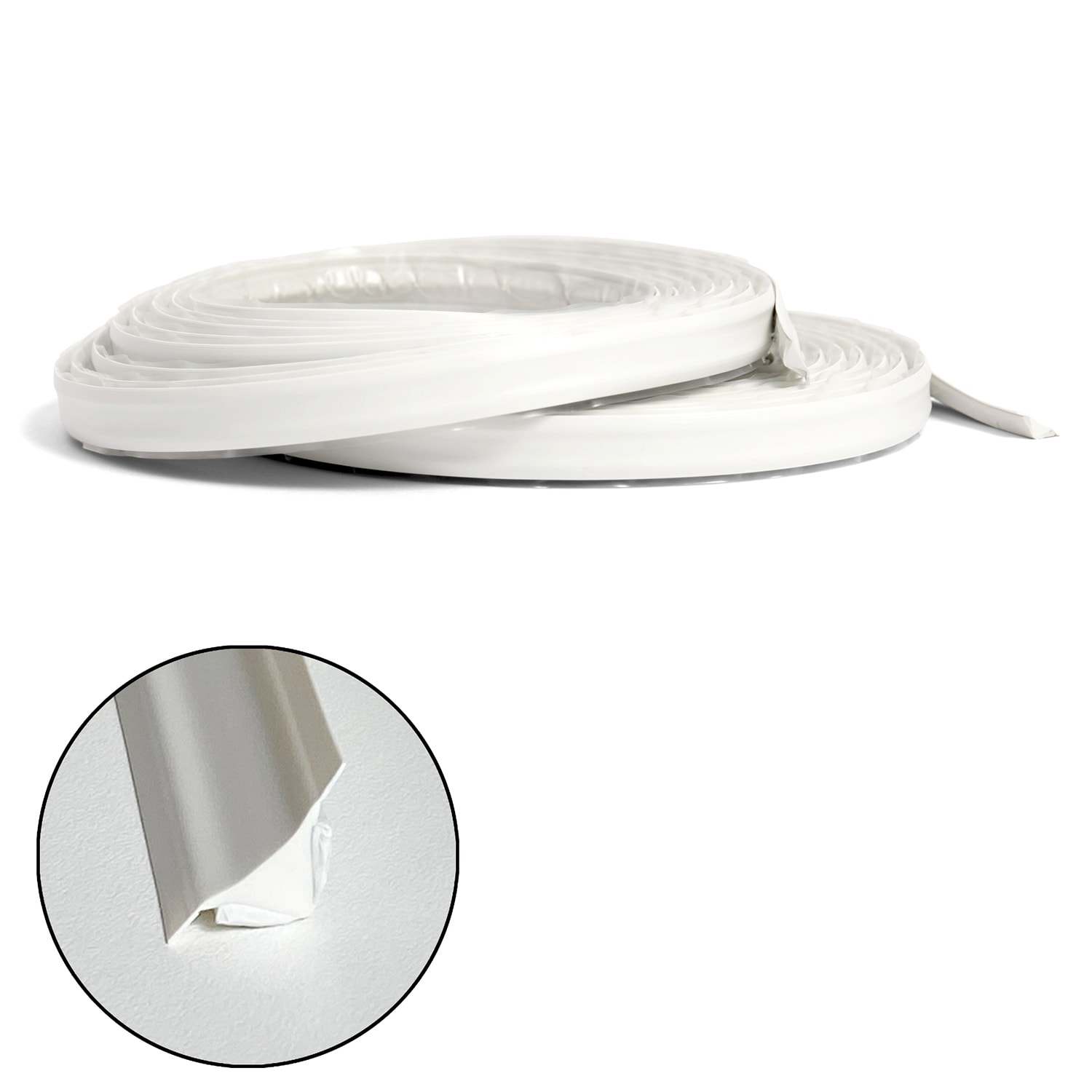 InstaTrim 1/2 in. x 10 ft. White PVC Inside Corner Self-adhesive Flexible  Caulk and Trim Molding (2-Pack) - Yahoo Shopping