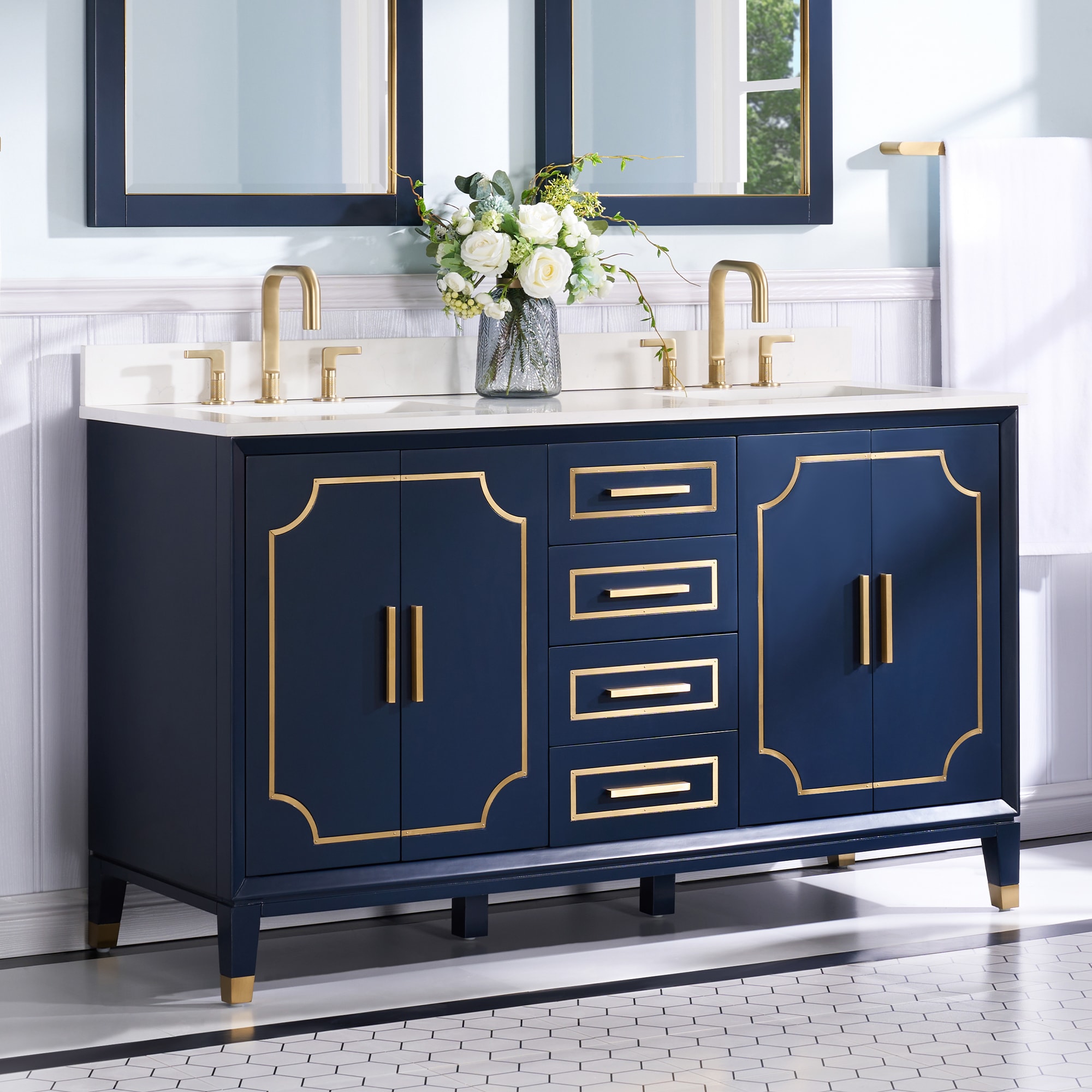 WELLFOR MELODY60QZ-NB Bath-Vanity-Combo - View #3