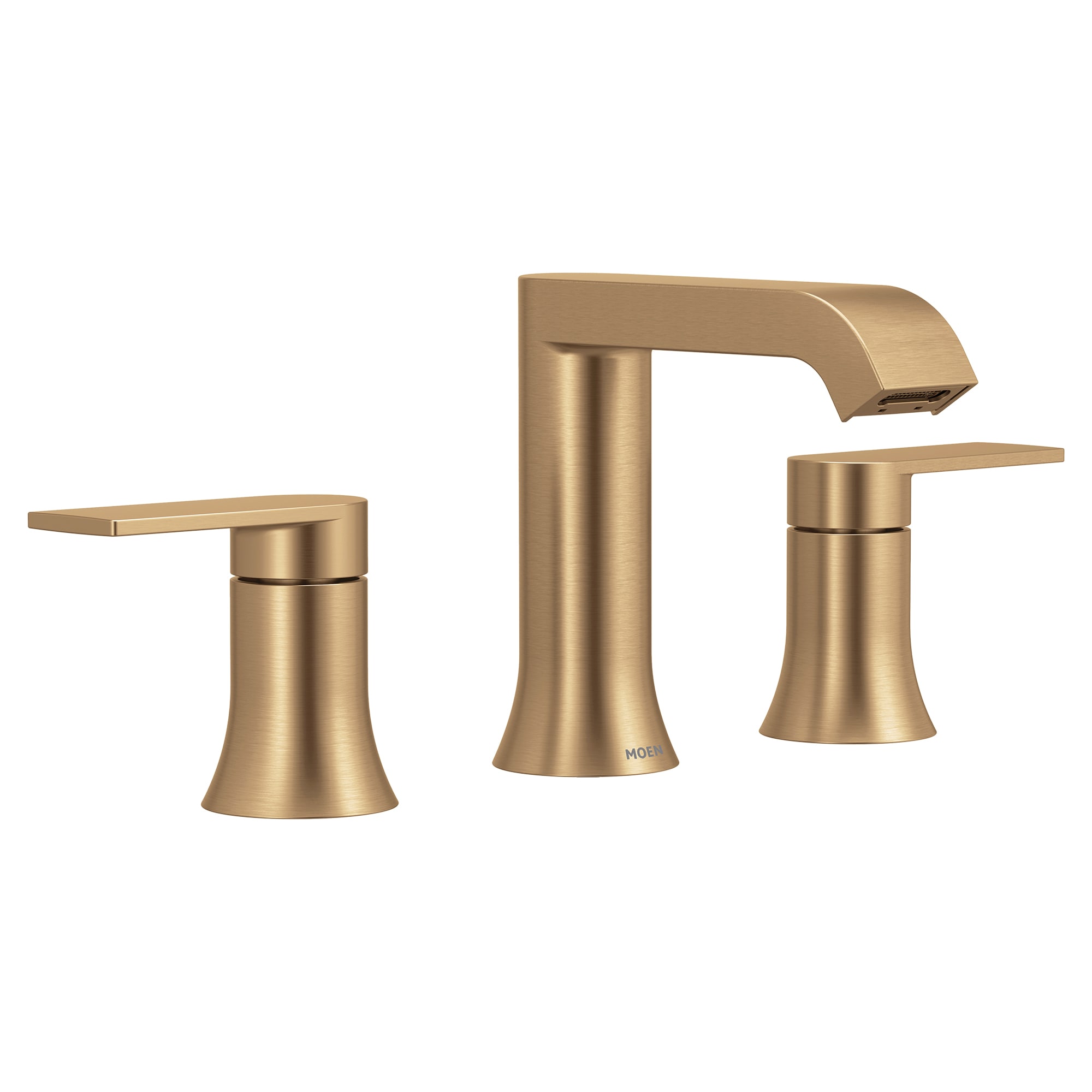 Moen TV6708BZG Genta LX Bronzed Gold Widespread 2-handle WaterSense High-arc Residential Handle Bathroom Sink Faucet with Drain