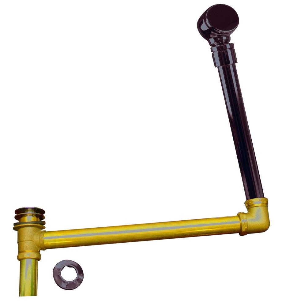 WESTBRASS 7932420BJHRDC-12 Brass Direct Outlet Semi-exposed Waste and Overflow with Ball Joint and Tip-toe Drain, In Oil Rubbed Bronze