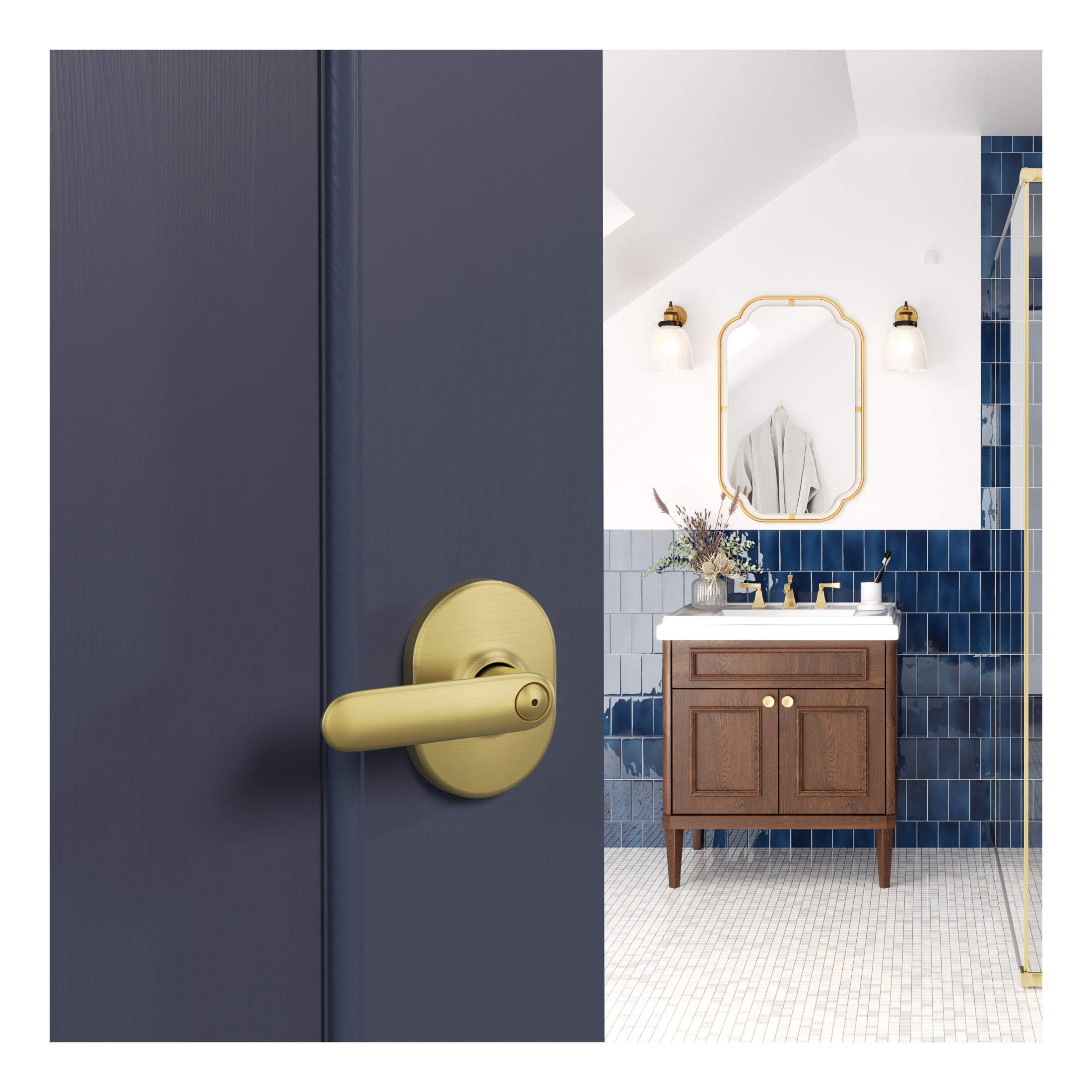 Schlage F40 DAV 608 RMN Door-Handles - View #2