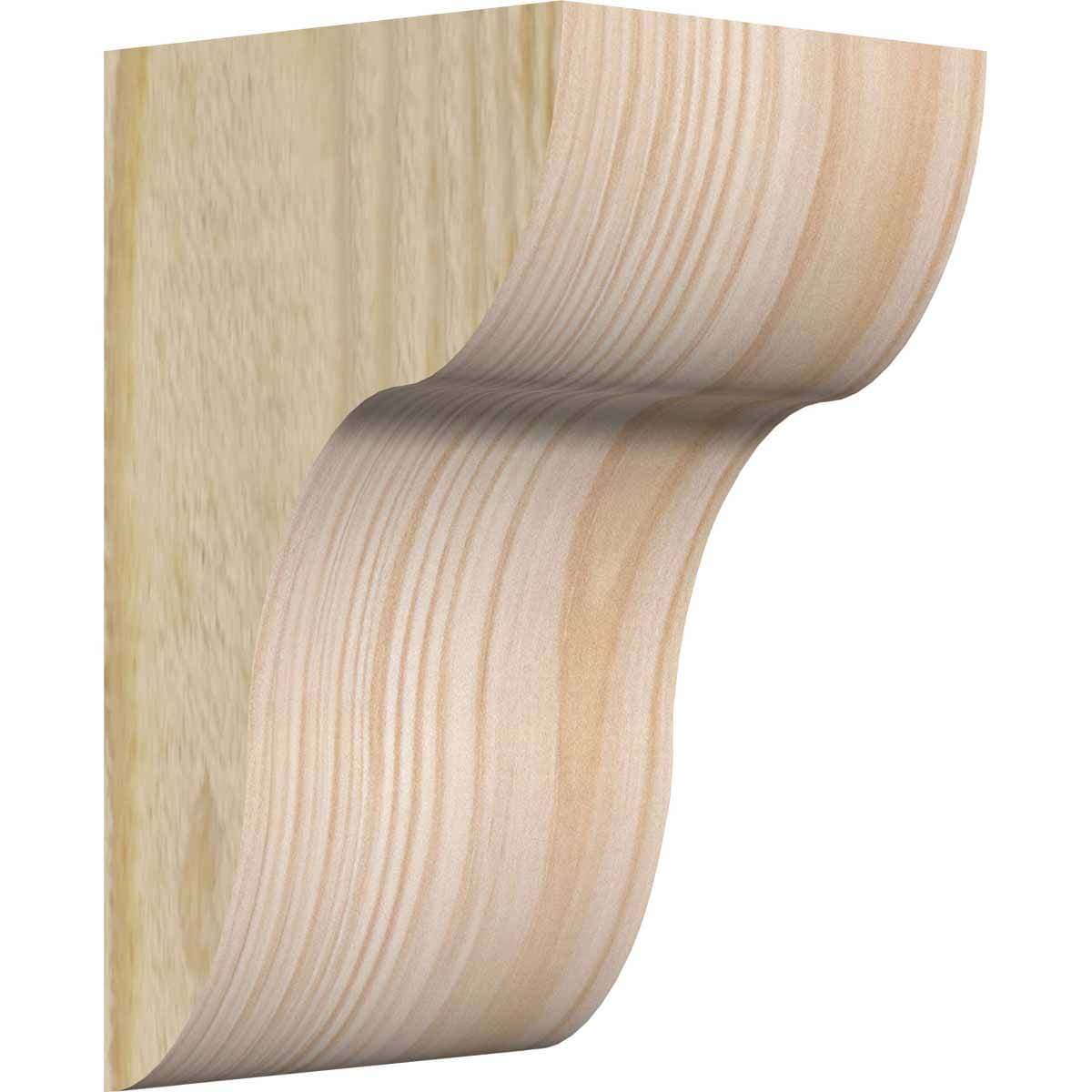 Ekena Millwork COR06X06X10CAR00RDF 6-in x 6-in x 10-in Carmel Unfinished Douglas fir Wood Paintable/Stainable Corbel