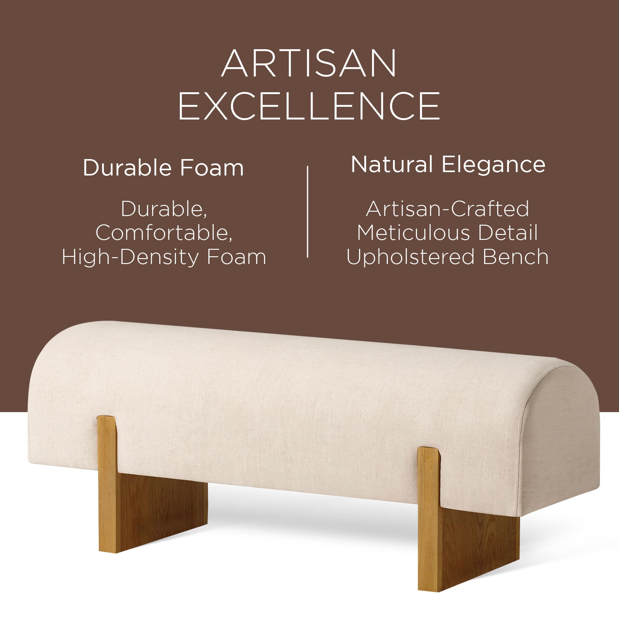 Maven Lane ML353103-WBC-NT Dining-Benches - View #3