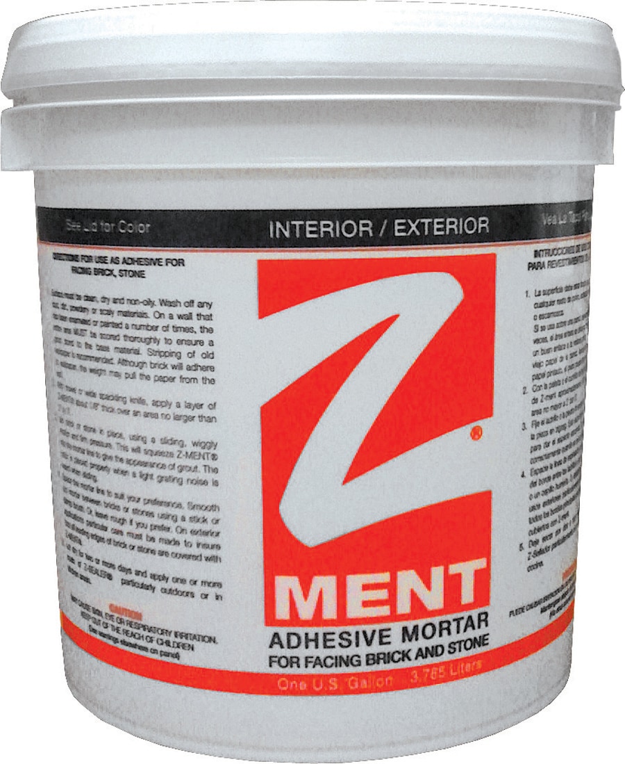 Z-MENT Black Mortar Mix - All in One Adhesive | Premixed for  Veneer | Covers 18 sq. ft. | Concrete, Cement & Stucco Mixes | - Z-Brick ZD043015
