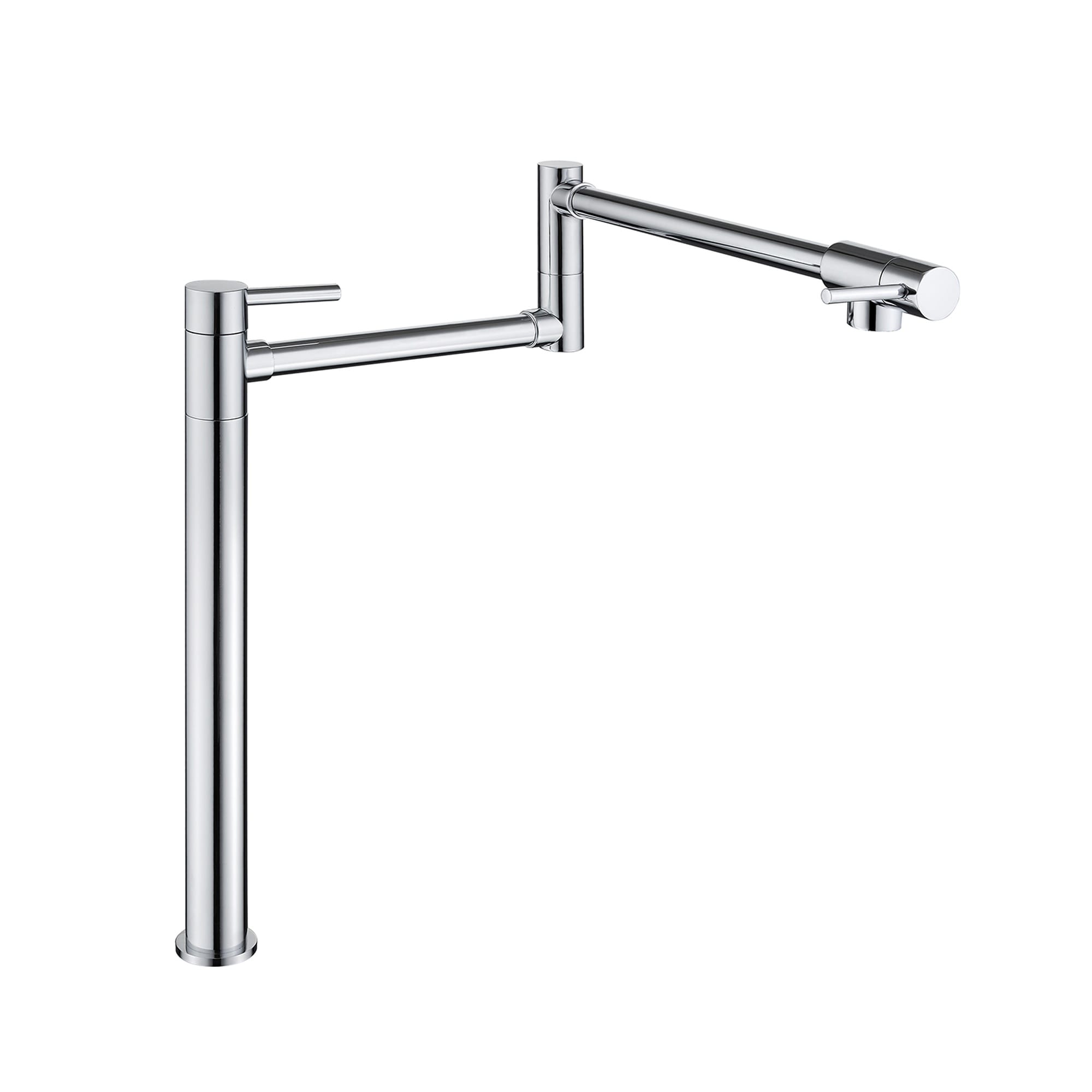 HyperDrop Cart Hot Cold Dual Water Wall Pot Filler Faucet Foldable Swing Arm Kitchen Tap #X-7W2L16CKRAST