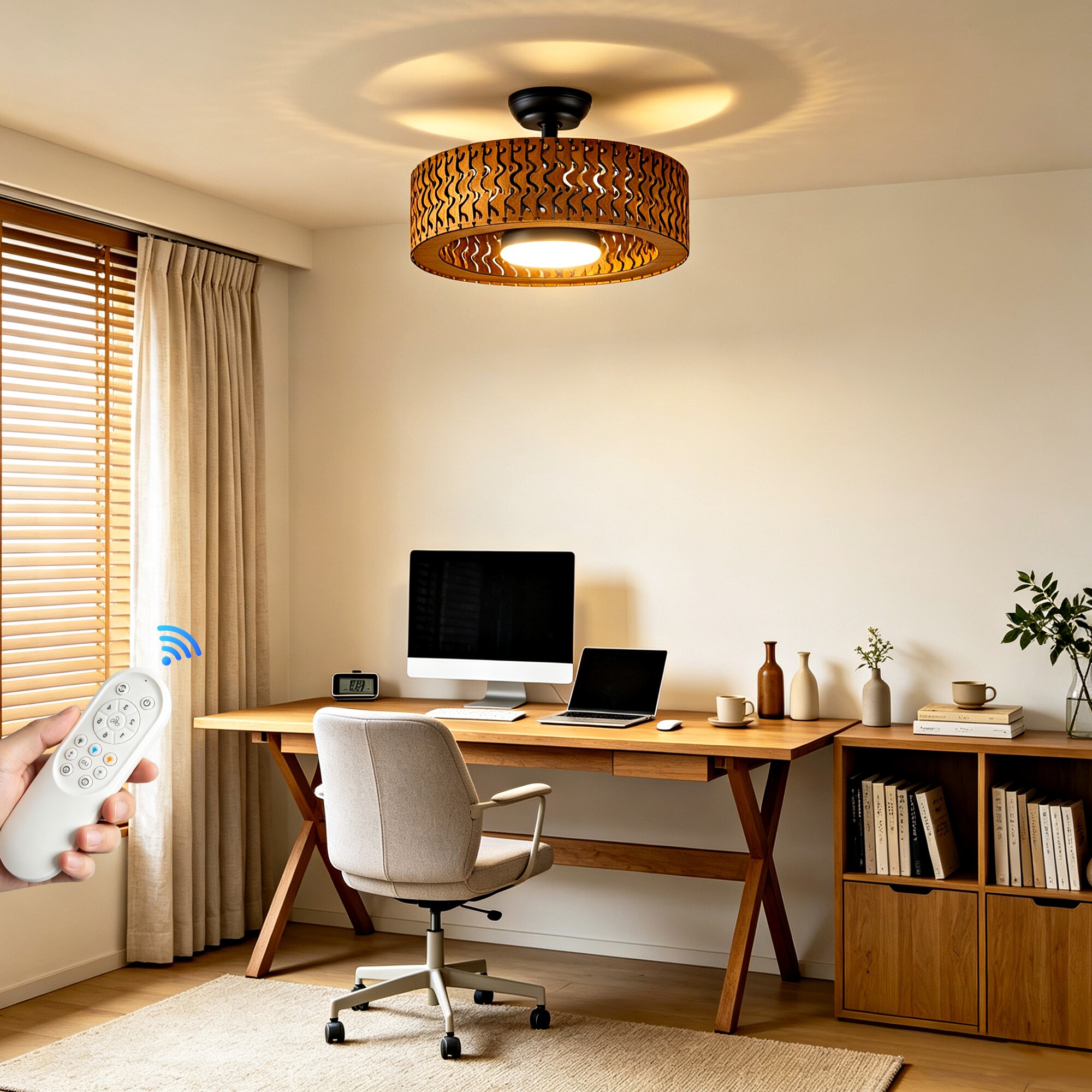 POWLIG L-9096C-WALNUT Ceiling-Fans - View #3