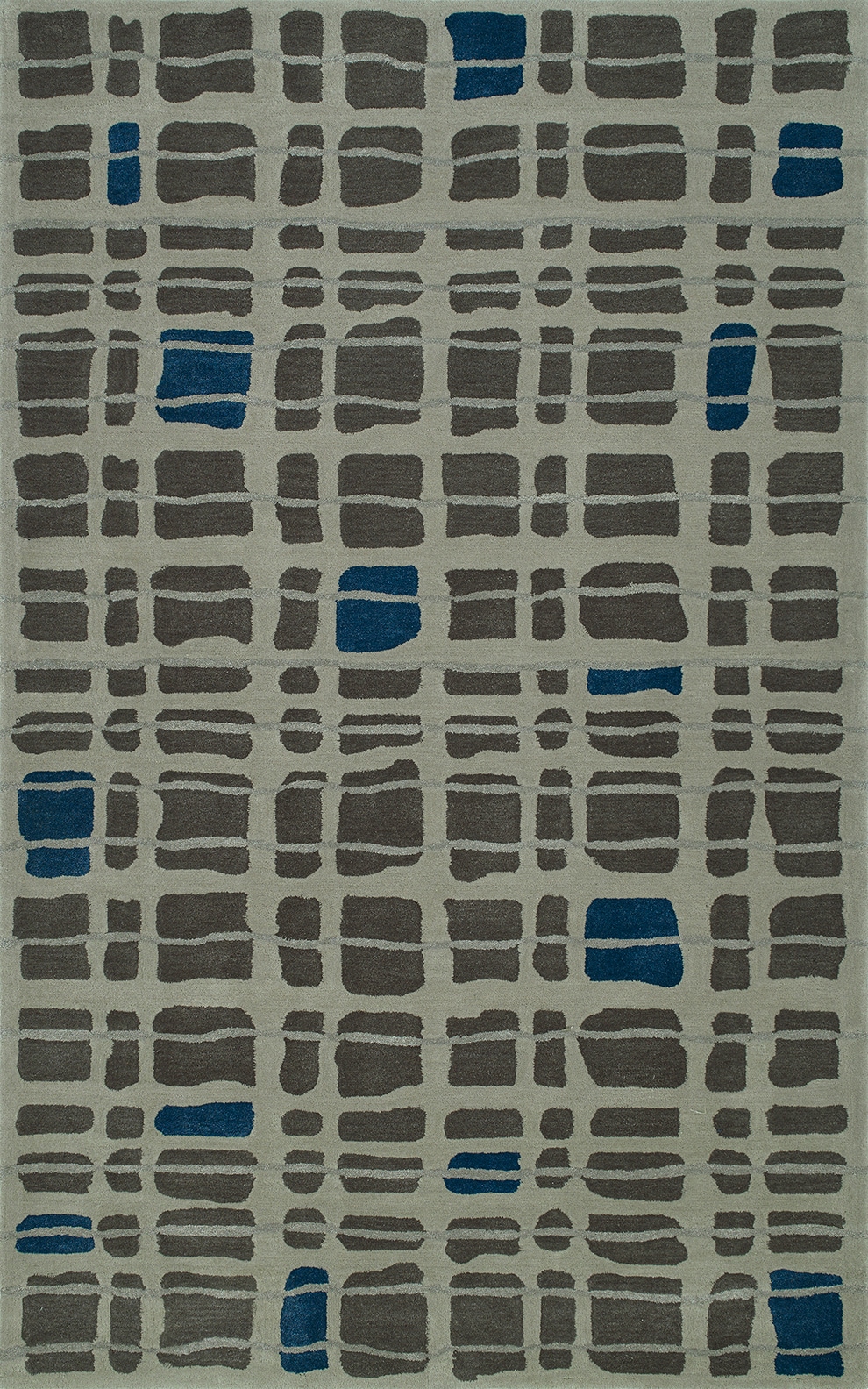 Addison Rugs OSZE21GR9X13 Zenith 9 x 13 (ft) Tufted Wool Gray Rectangular Indoor Geometric Mid-Century Modern Area rug