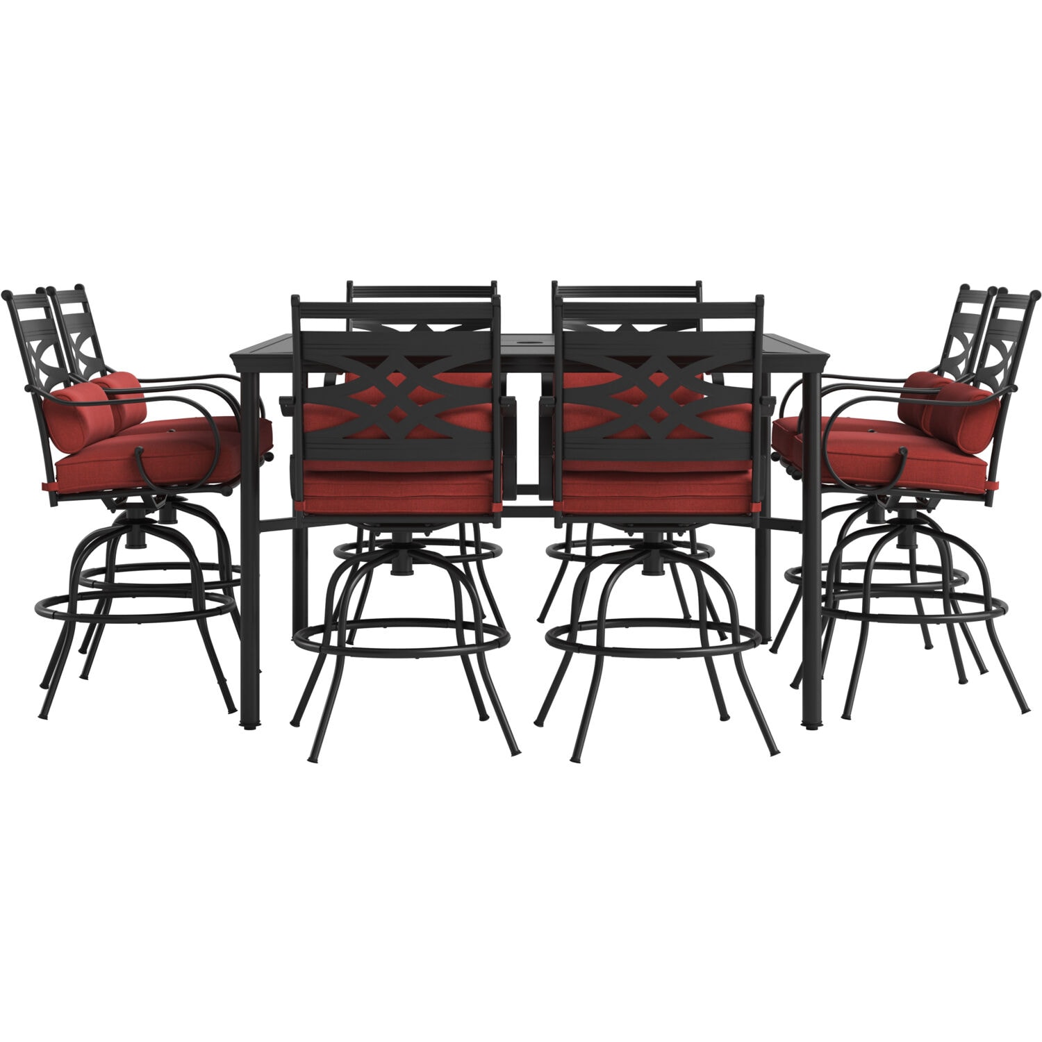 Hanover MCLRDN9PCBRSW8-CHL Patio-Dining-Sets - View #14