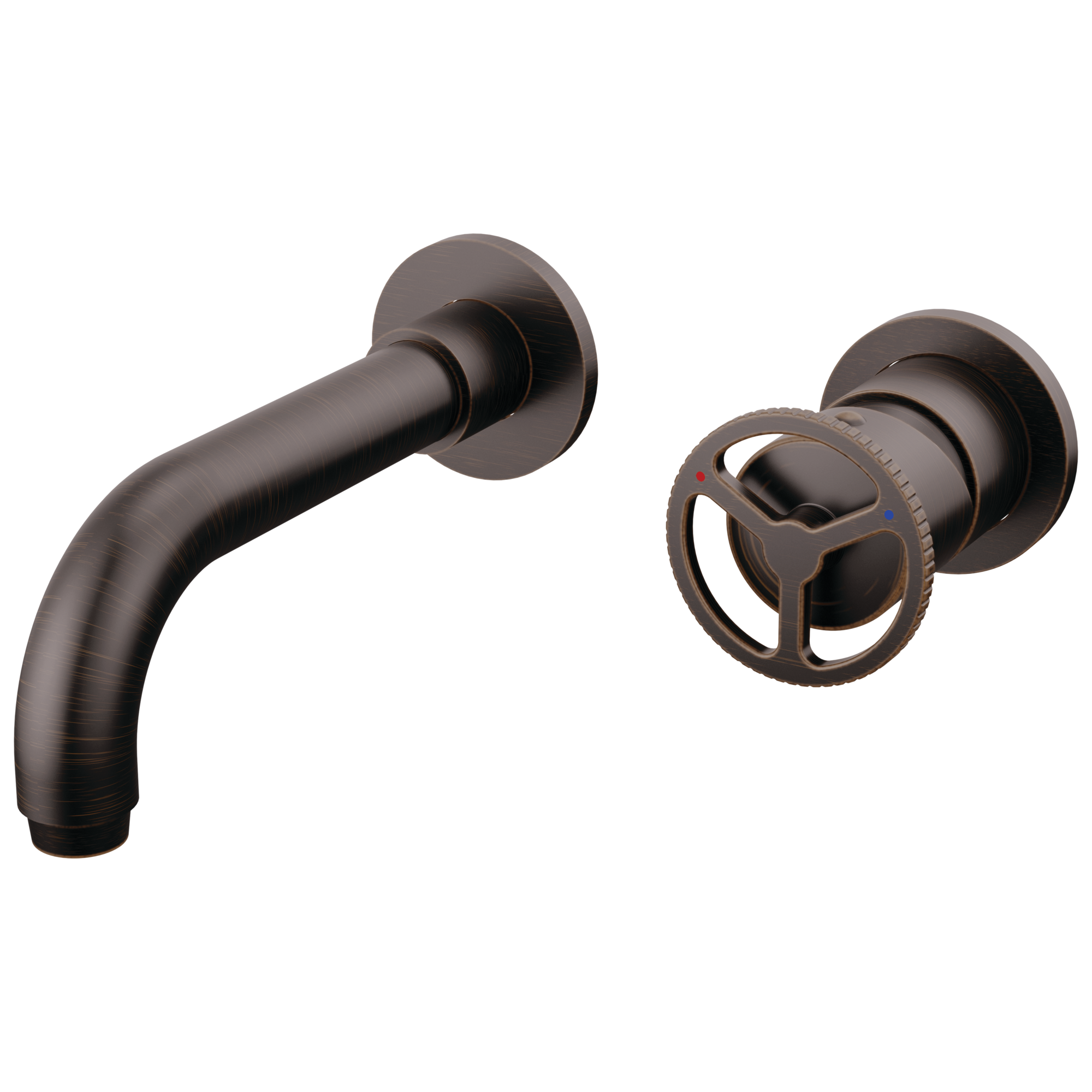 Venetian Bronze Wall Mounted Widespread Bathroom Faucet