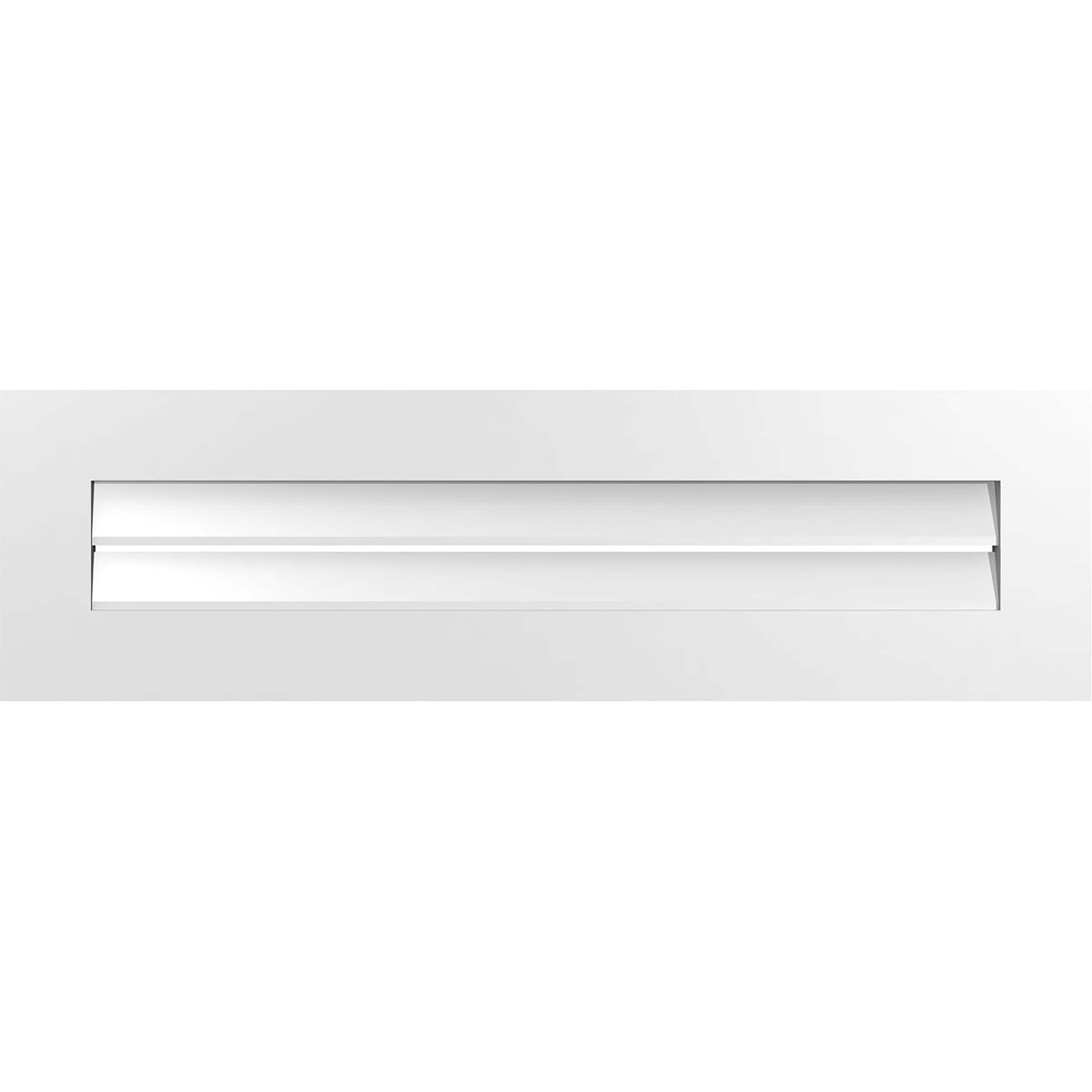 Ekena Millwork GVPVE42X1201SF 42-Inches x 12-Inches Off-white Rectangle PVC Gable Louver Vent