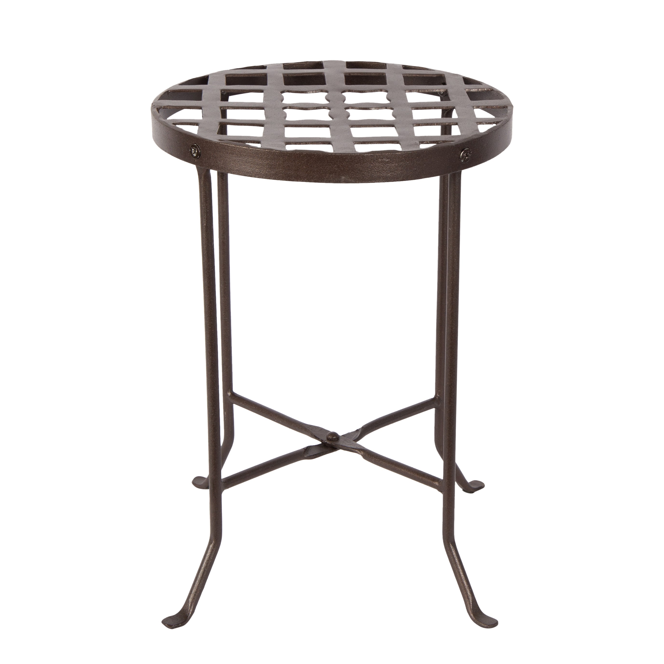 Medium Roman Bronze Wrought Iron Plant Stand