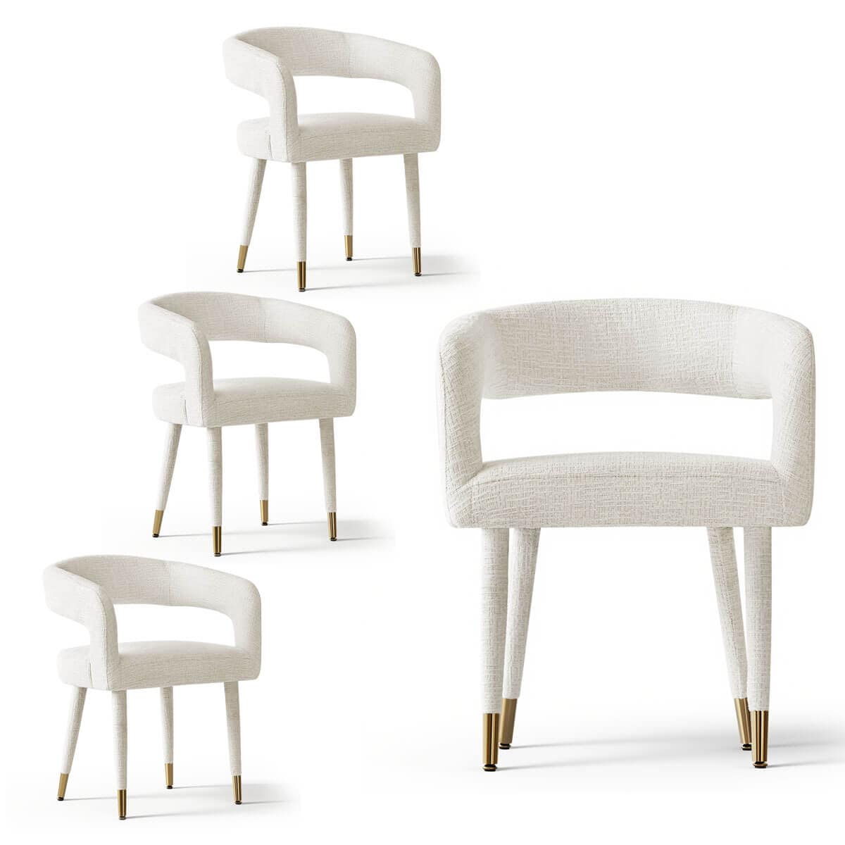 Maison Boucle ANNA-CHAIR-BEIGE-4 Dining-Chairs - View #2